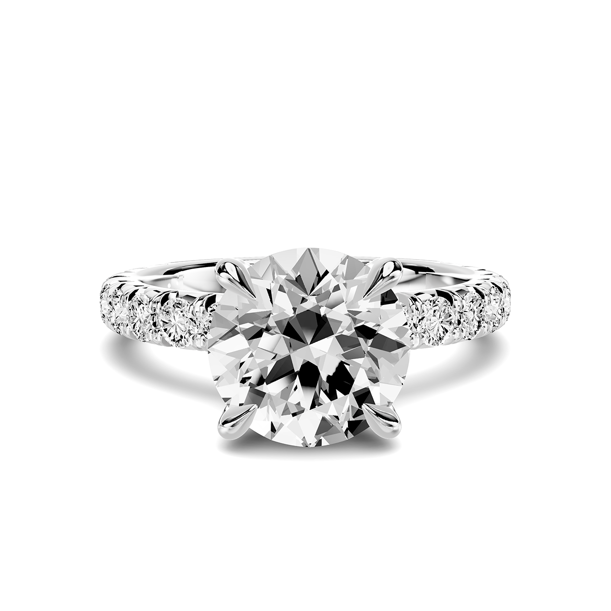 Amara French Pavé Lab Engagement Ring Setting (3/4 ct. tw.)