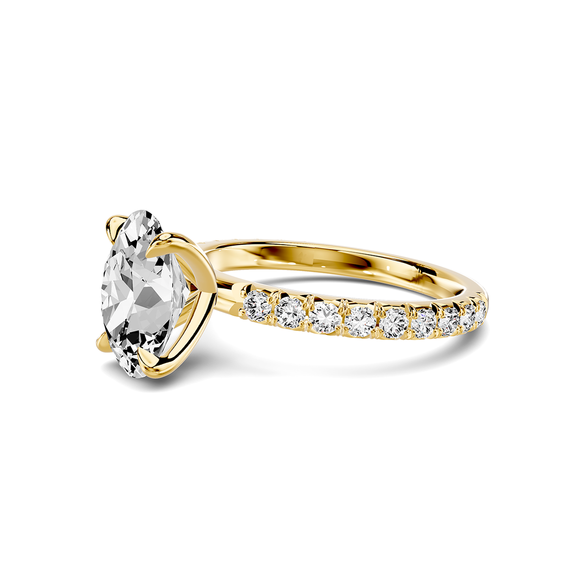Isabelle French Pavé Lab Engagement Ring Setting (1/2 ct. tw.)