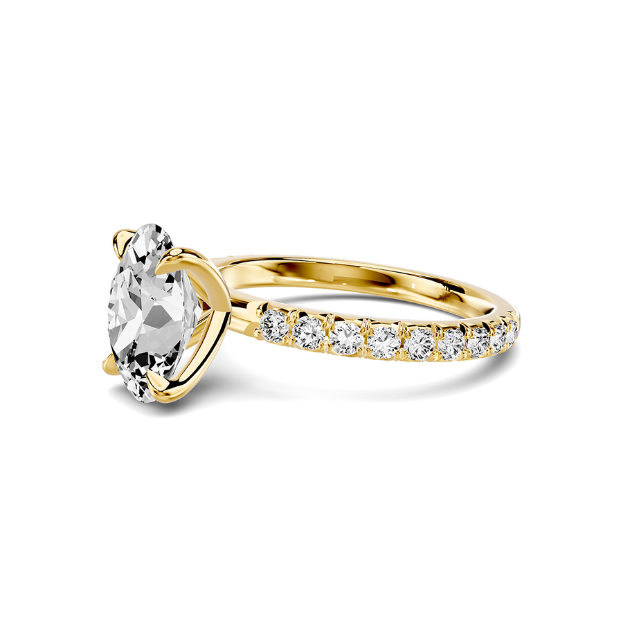 Isabelle French Pavé Lab Engagement Ring Setting (1/2 ct. tw.)