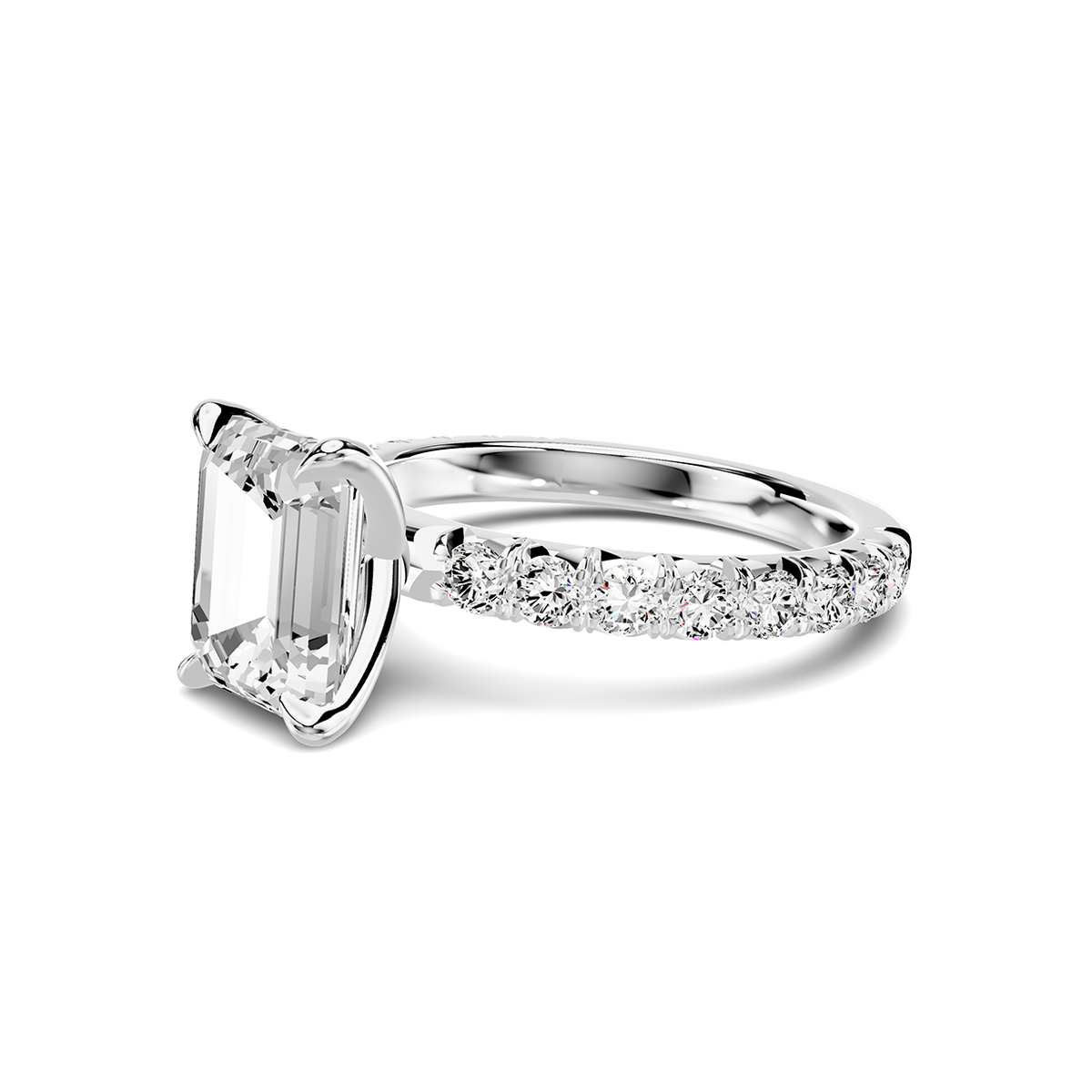 Amara French Pavé Lab Engagement Ring Setting (3/4 ct. tw.)