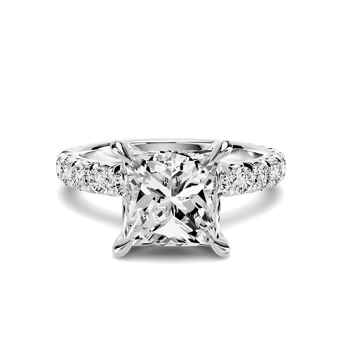 Amara French Pavé Lab Engagement Ring Setting (3/4 ct. tw.)