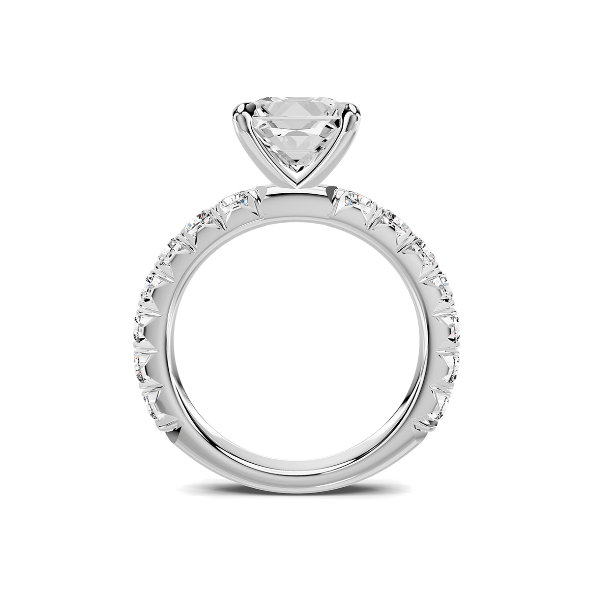 Noelle French Pavé Lab Engagement Ring Setting (1 ct. tw.)