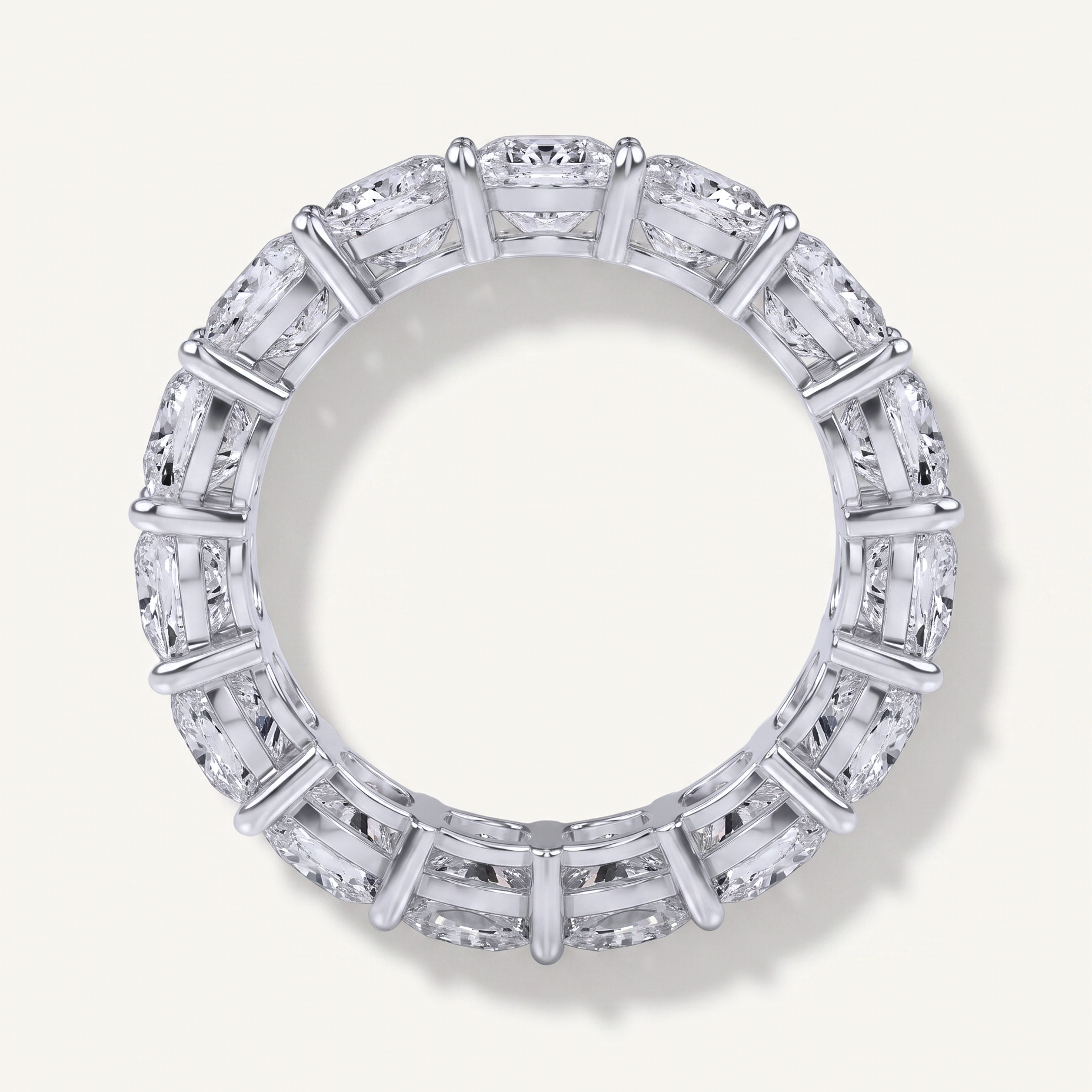 Willow Grace Cushion Cut Lab Diamond Eternity Ring (8.0 ct. tw.)