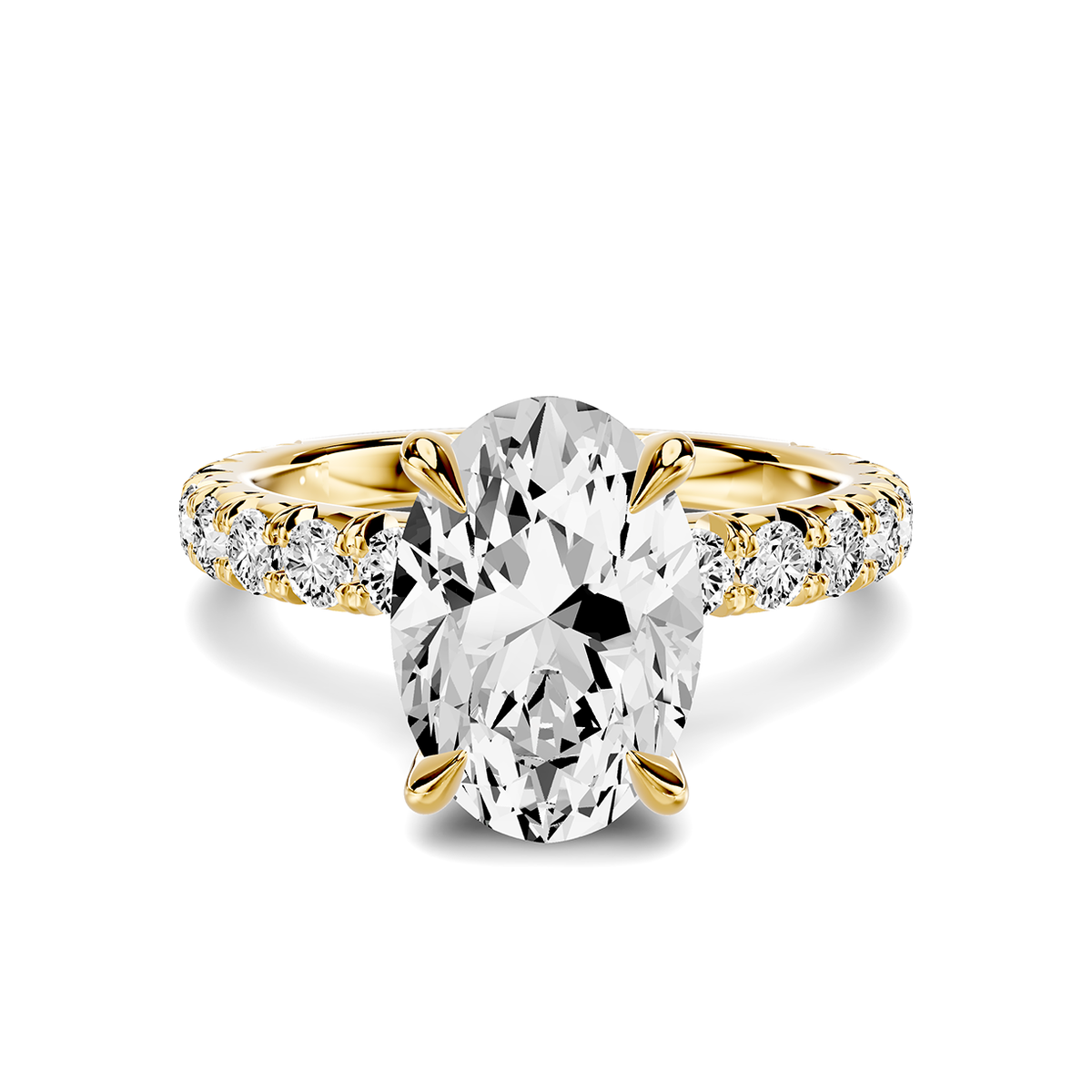Amara French Pavé Lab Engagement Ring Setting (3/4 ct. tw.)