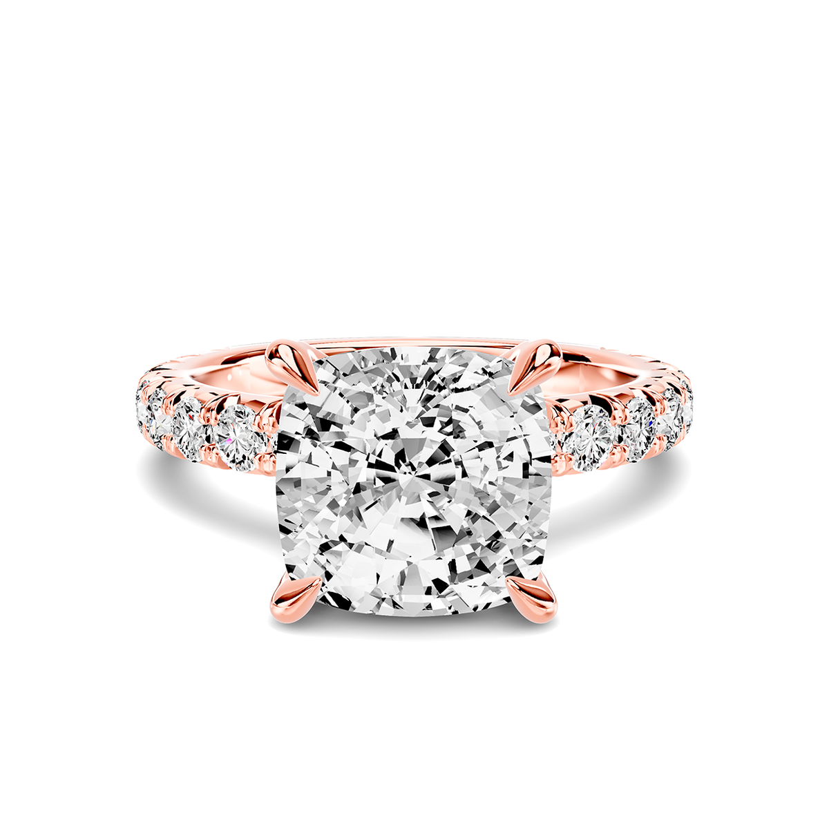 Amara French Pavé Lab Engagement Ring Setting (3/4 ct. tw.)