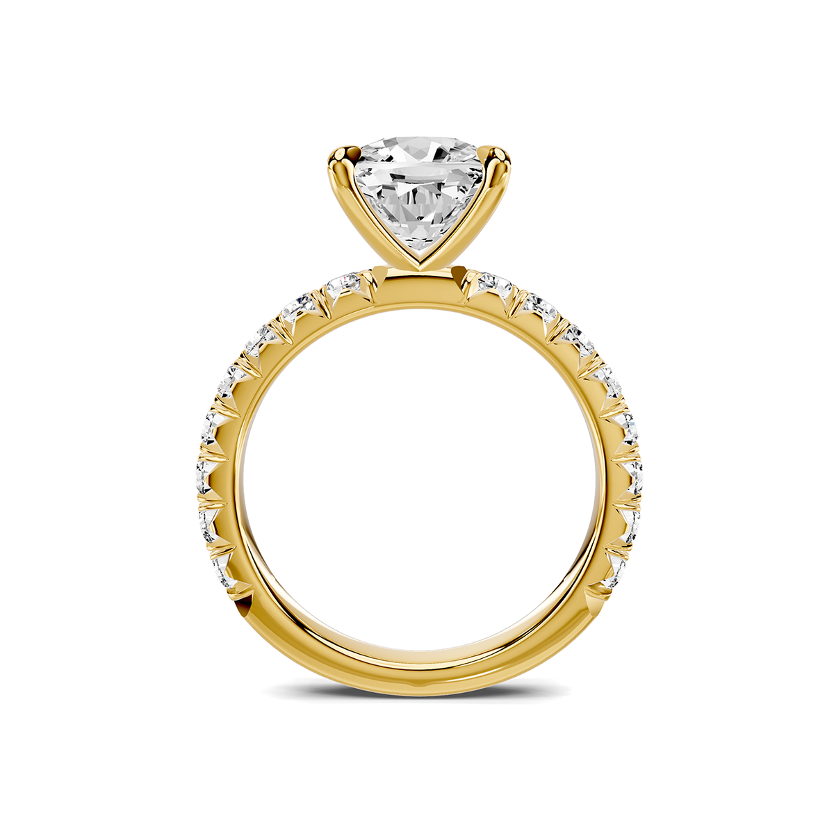 Amara French Pavé Lab Engagement Ring Setting (3/4 ct. tw.)