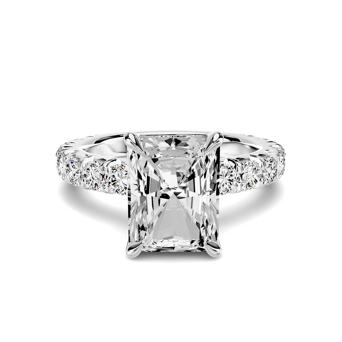Noelle French Pavé Lab Engagement Ring Setting (1 ct. tw.)