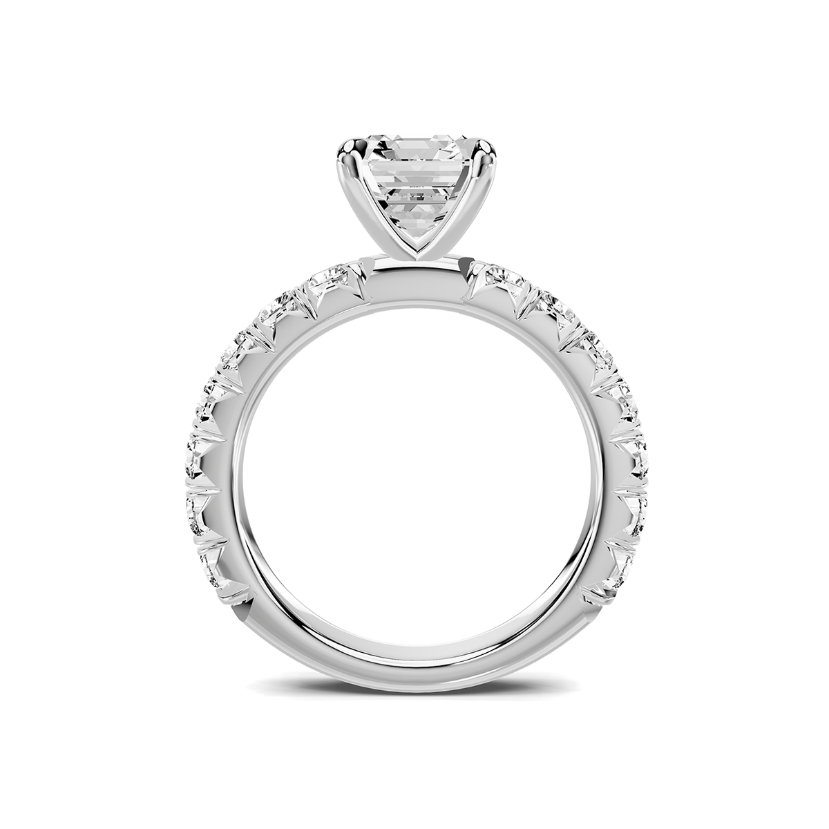 Noelle French Pavé Lab Engagement Ring Setting (1 ct. tw.)