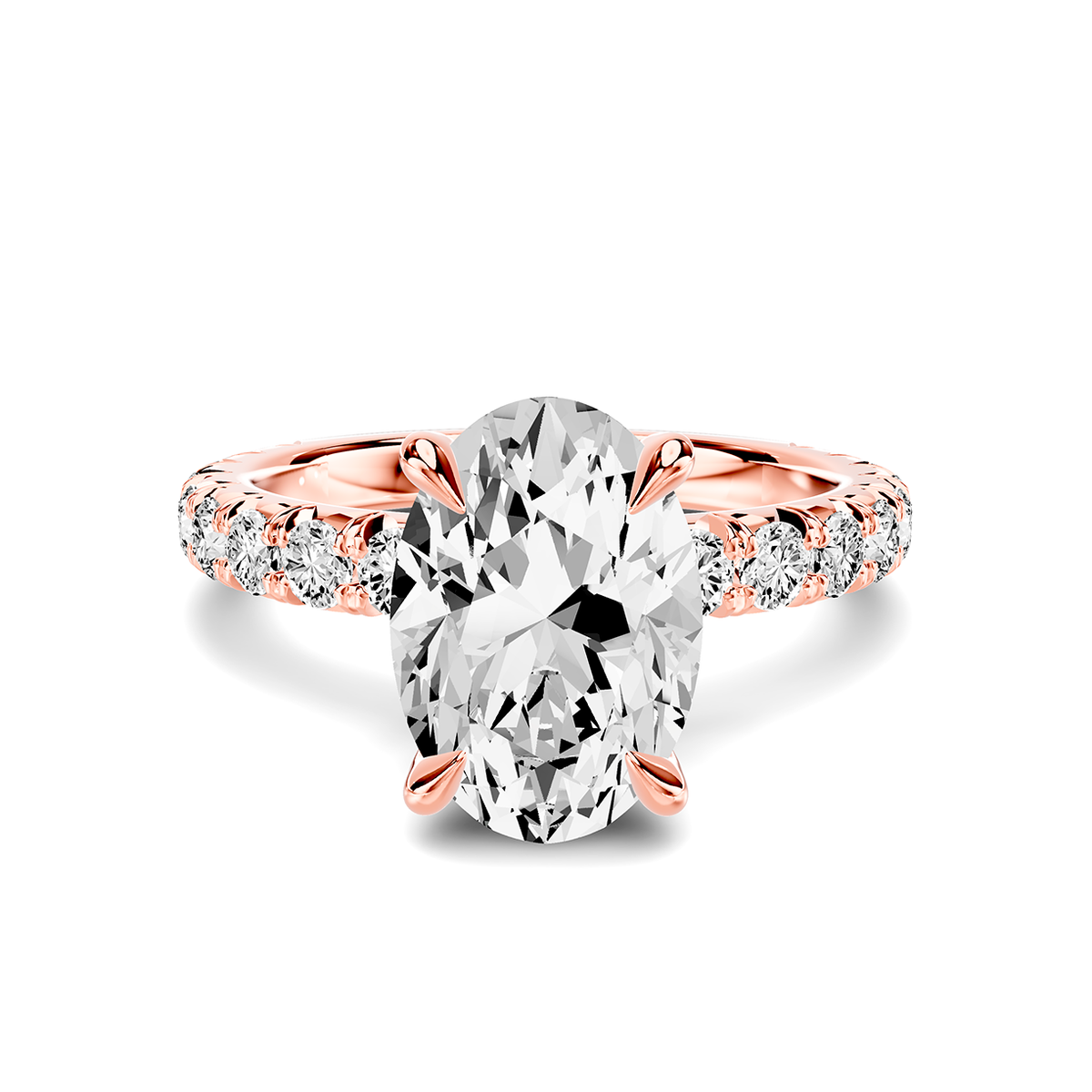 Amara French Pavé Lab Engagement Ring Setting (3/4 ct. tw.)