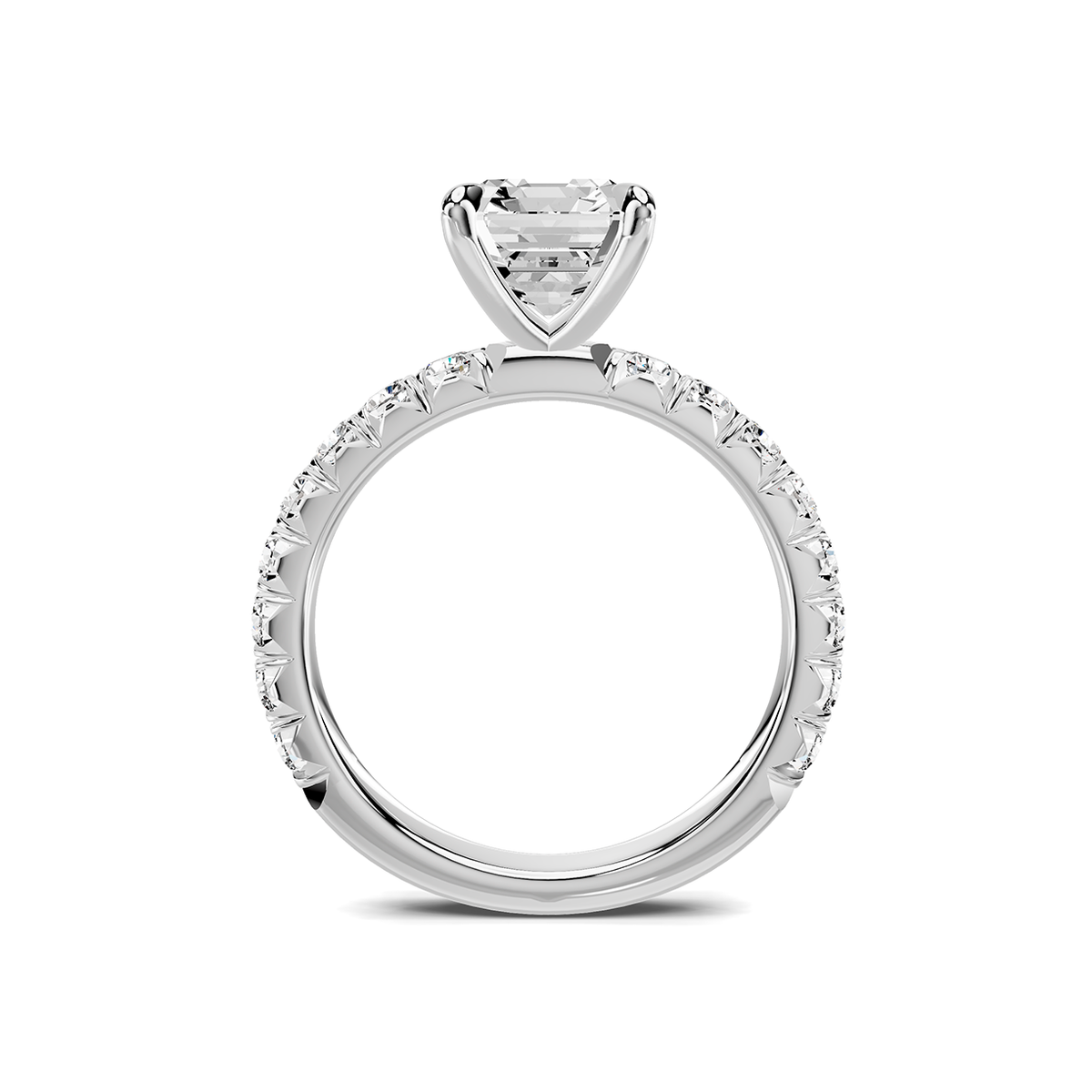 Amara French Pavé Lab Engagement Ring Setting (3/4 ct. tw.)
