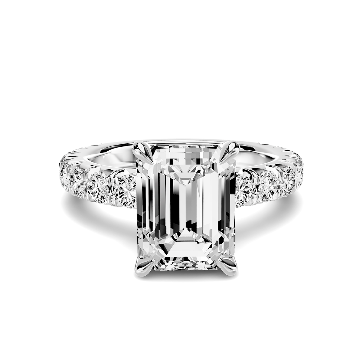 Noelle French Pavé Lab Engagement Ring Setting (1 ct. tw.)