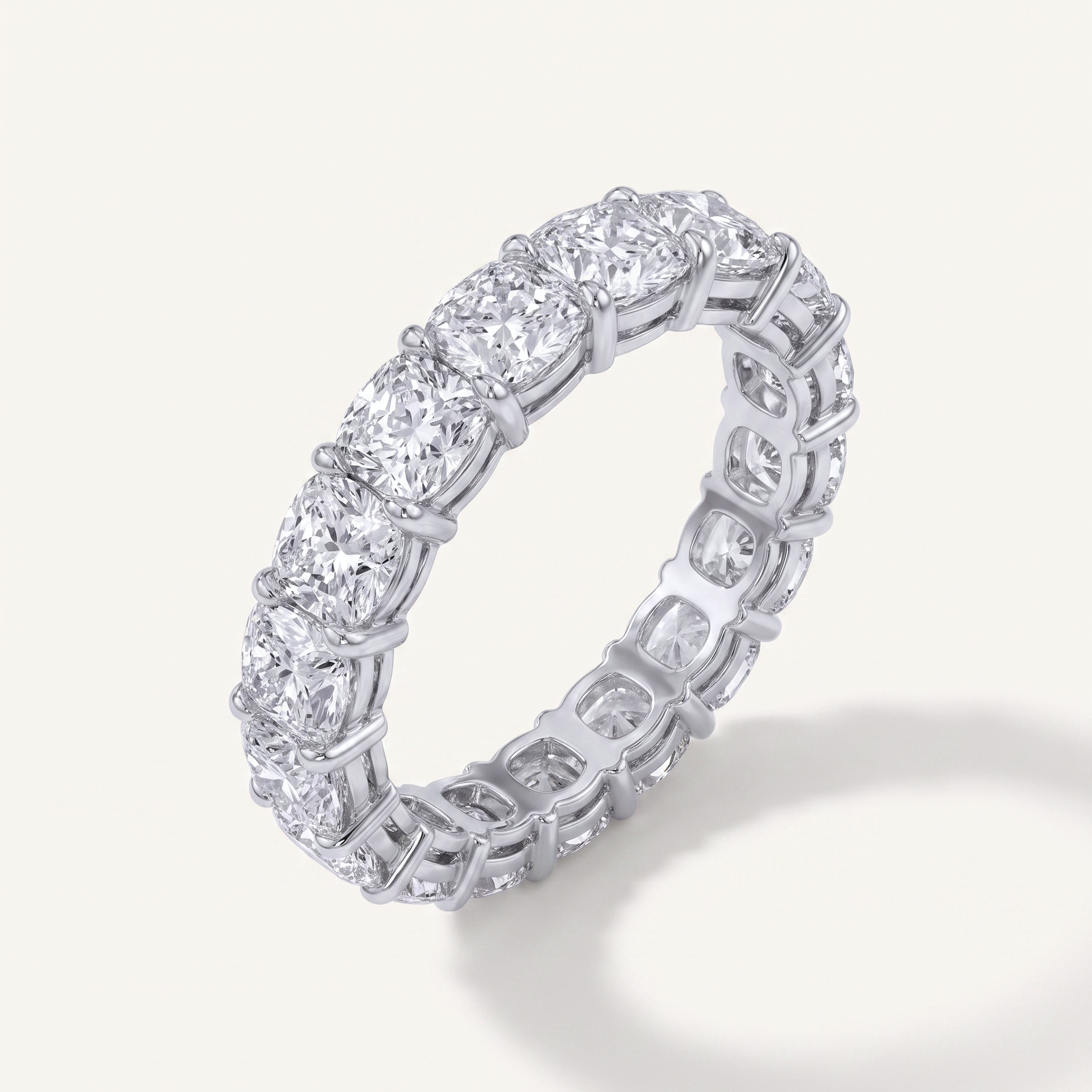 Aurora Reverie Cushion Cut Lab Diamond Eternity Ring (5.0 ct. tw.)