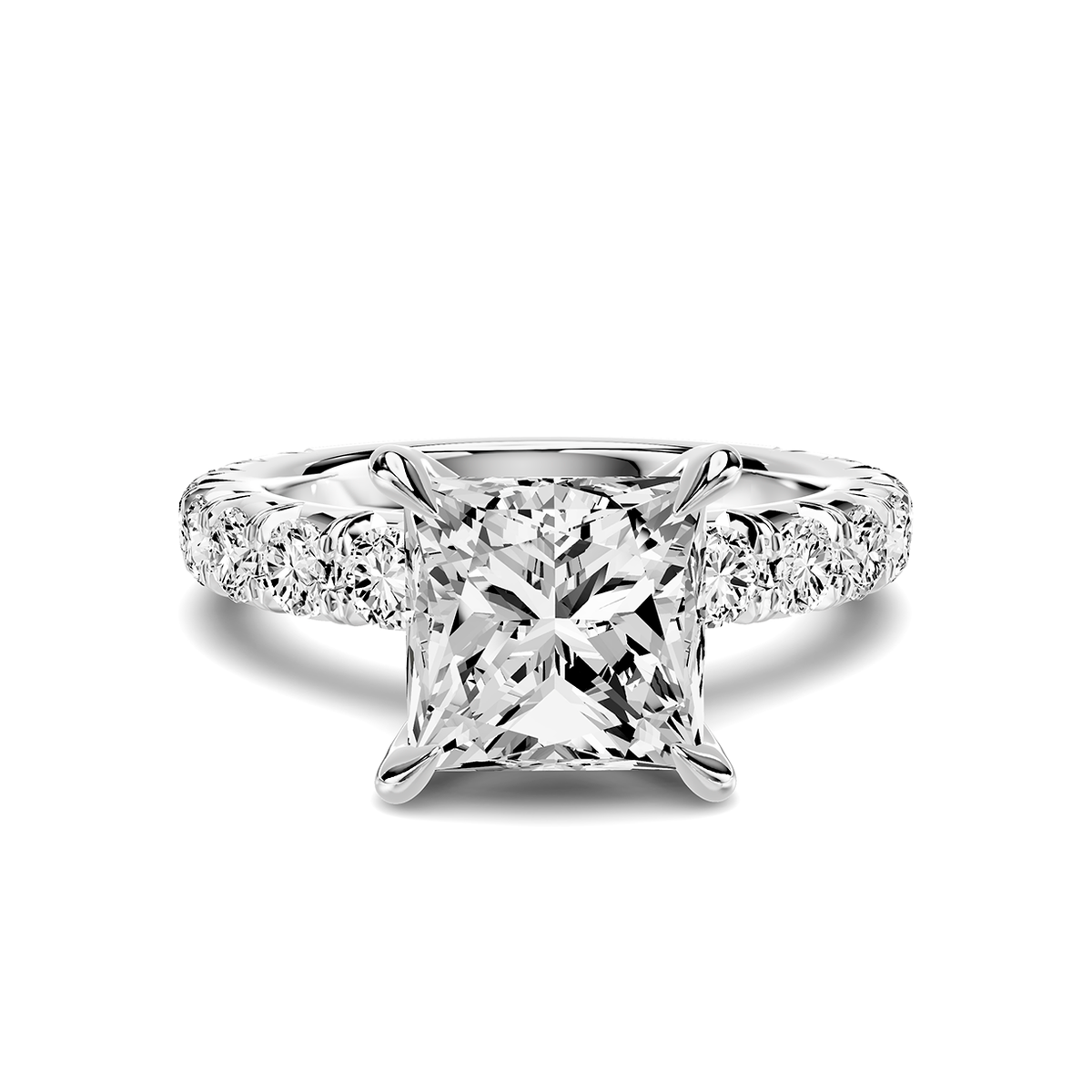 Noelle French Pavé Lab Engagement Ring Setting (1 ct. tw.)
