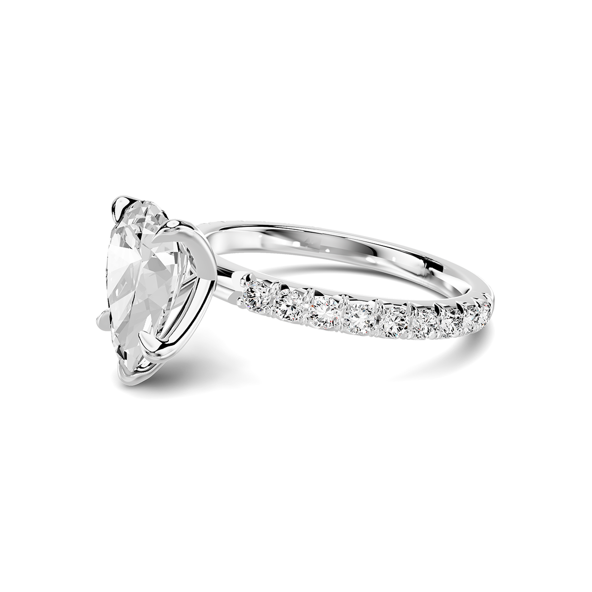 Isabelle French Pavé Lab Engagement Ring Setting (1/2 ct. tw.)