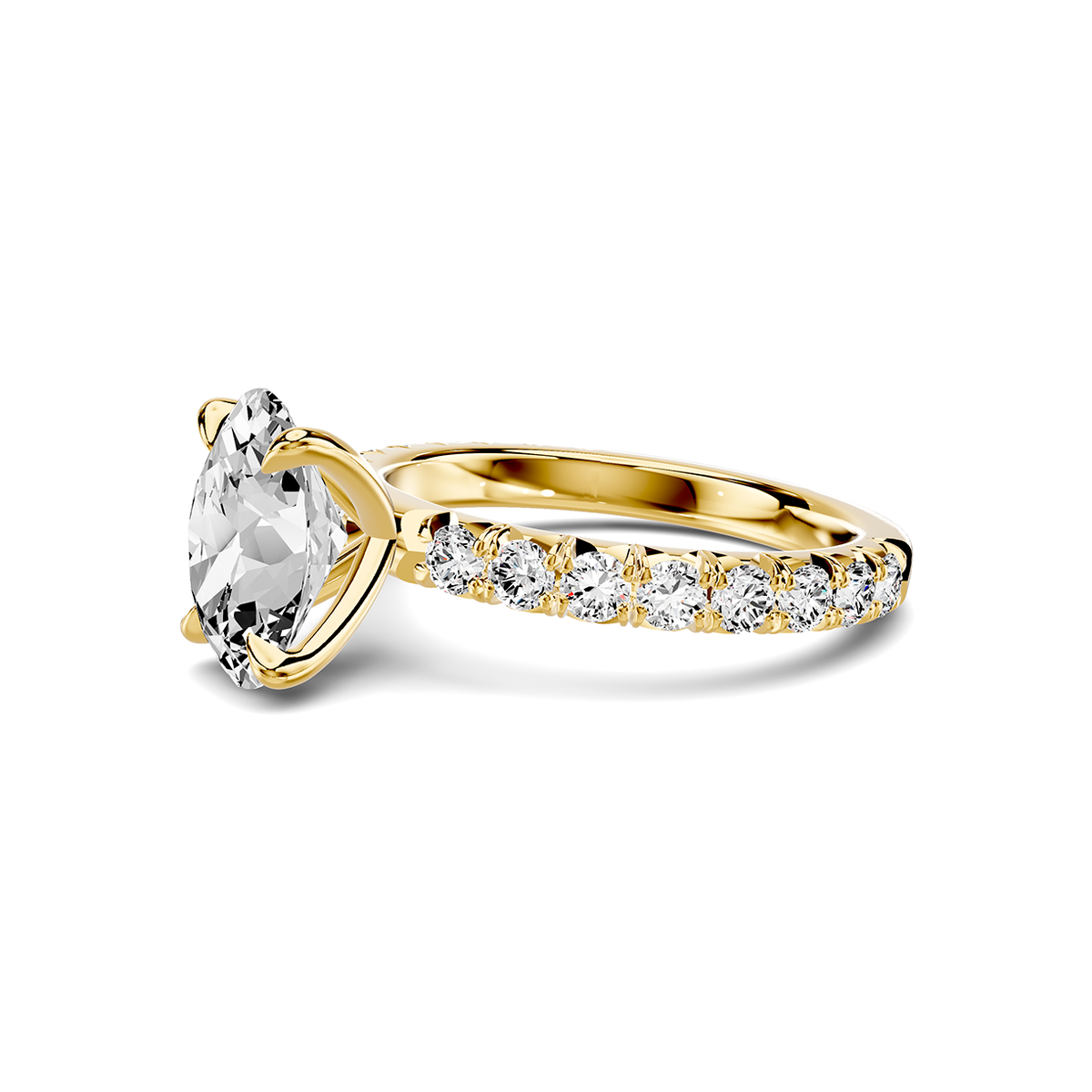 Amara French Pavé Lab Engagement Ring Setting (3/4 ct. tw.)