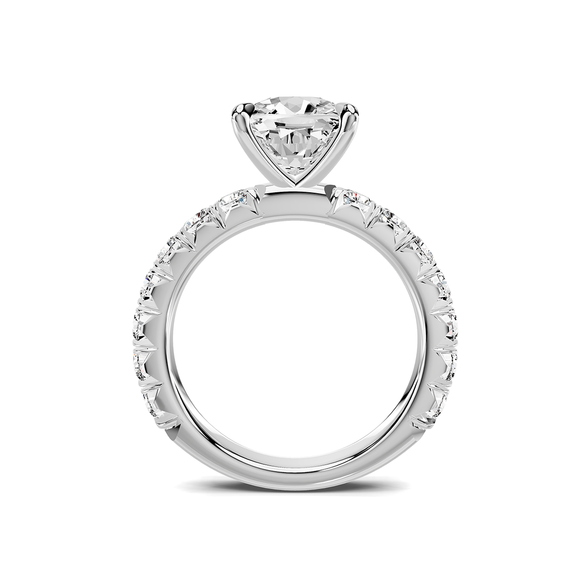 Noelle French Pavé Lab Engagement Ring Setting (1 ct. tw.)