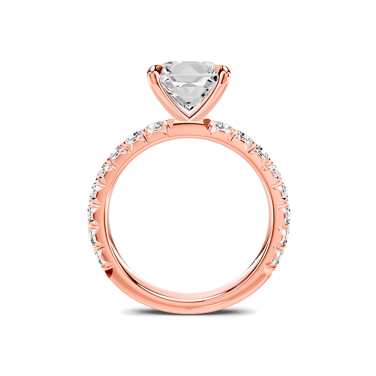 Amara French Pavé Lab Engagement Ring Setting (3/4 ct. tw.)