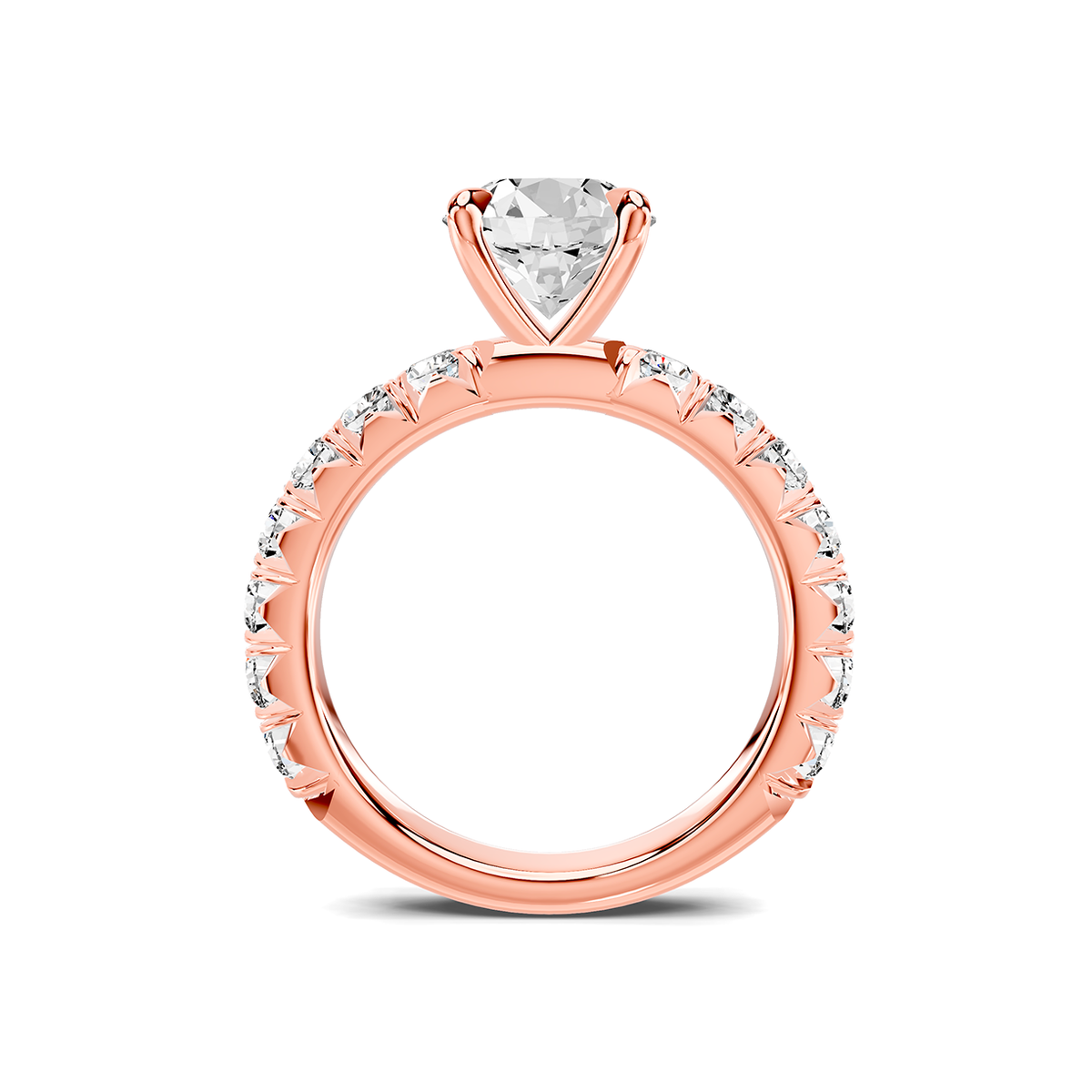 Noelle French Pavé Lab Engagement Ring Setting (1 ct. tw.)