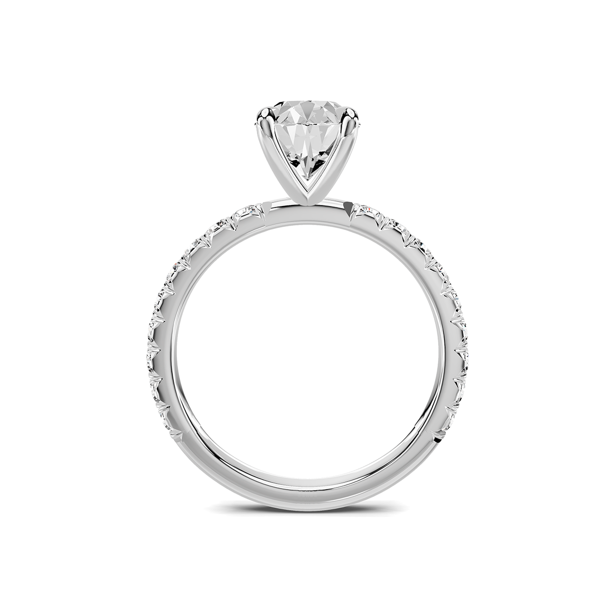 Isabelle French Pavé Lab Engagement Ring Setting (1/2 ct. tw.)
