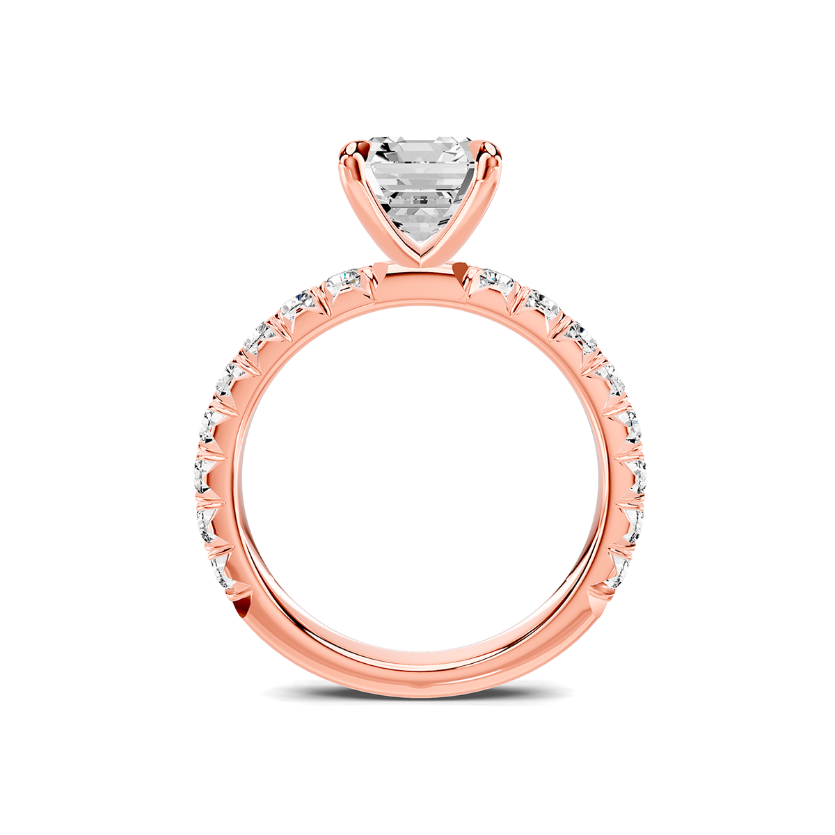 Amara French Pavé Lab Engagement Ring Setting (3/4 ct. tw.)