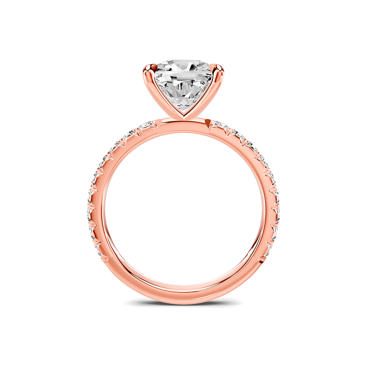 Isabelle French Pavé Lab Engagement Ring Setting (1/2 ct. tw.)