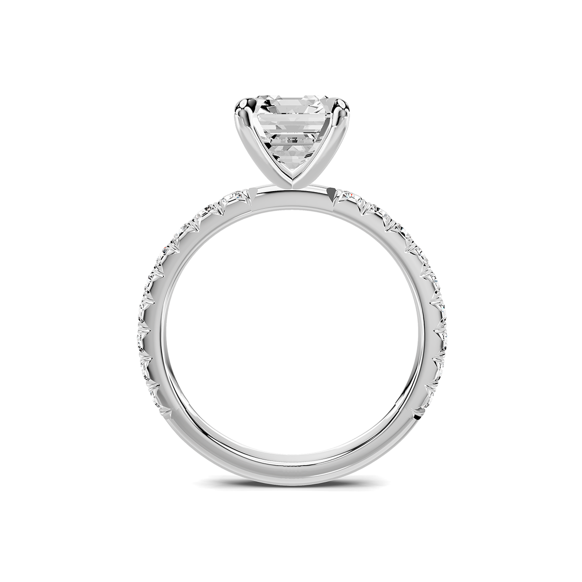 Isabelle French Pavé Lab Engagement Ring Setting (1/2 ct. tw.)