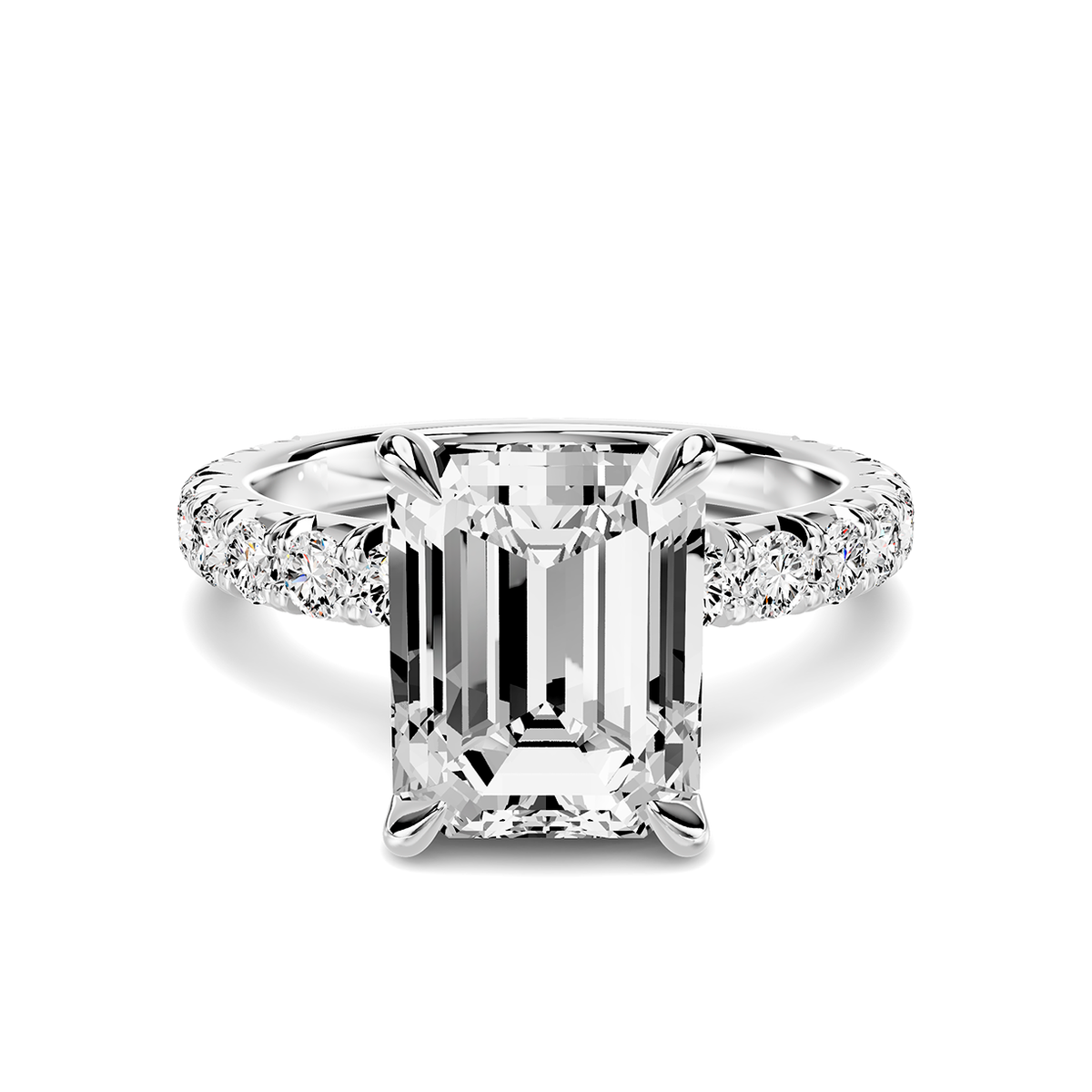 Amara French Pavé Lab Engagement Ring Setting (3/4 ct. tw.)