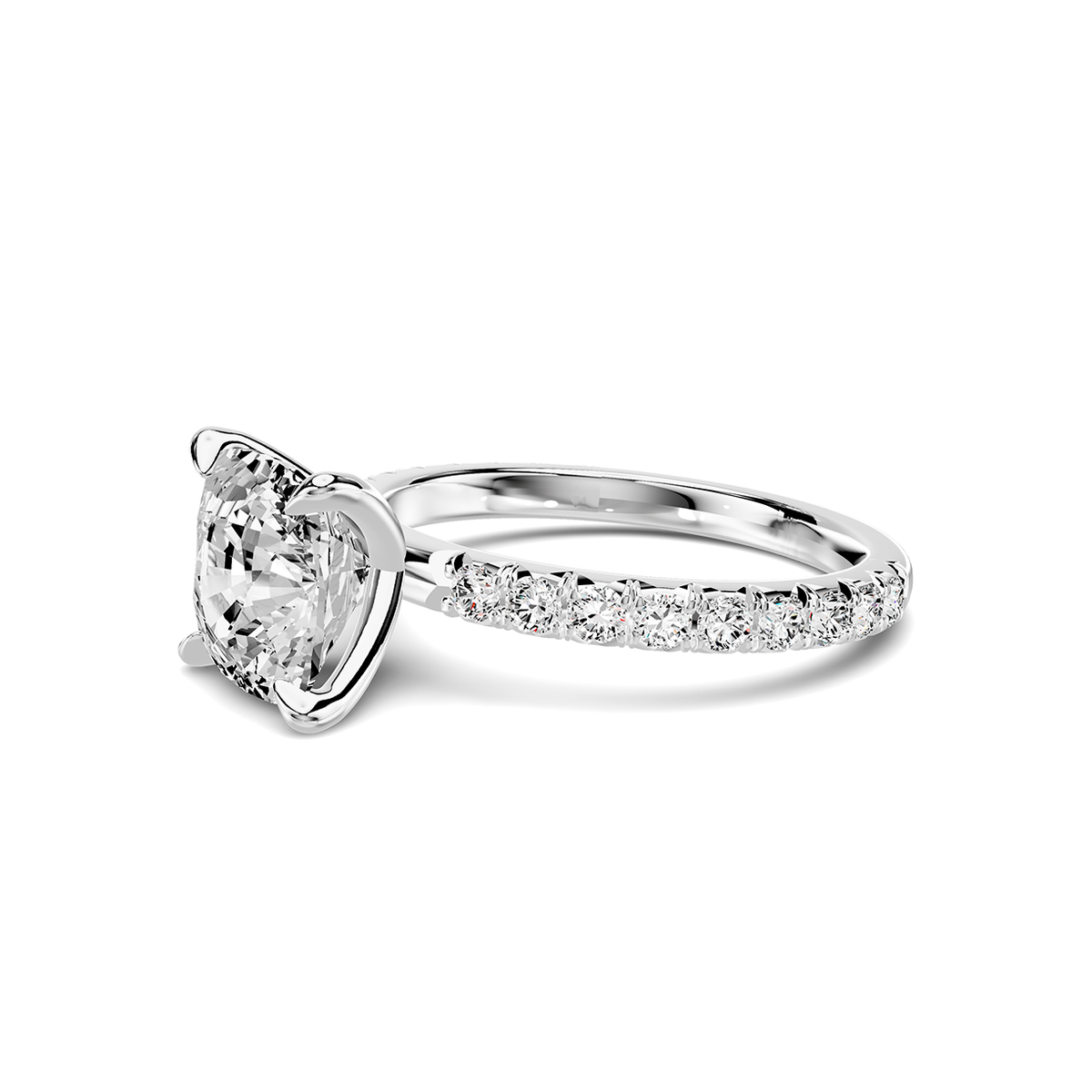 Isabelle French Pavé Lab Engagement Ring Setting (1/2 ct. tw.)