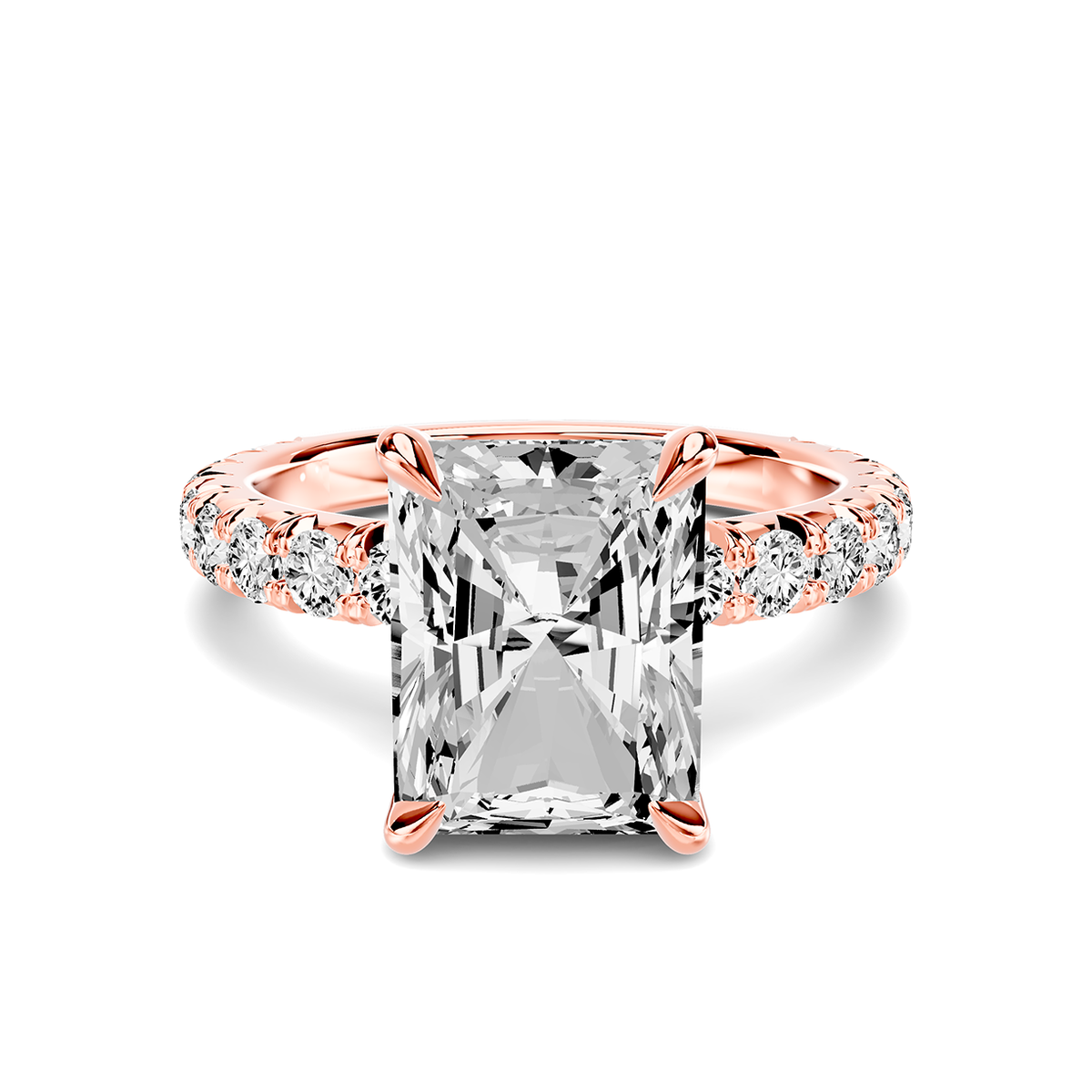 Amara French Pavé Lab Engagement Ring Setting (3/4 ct. tw.)