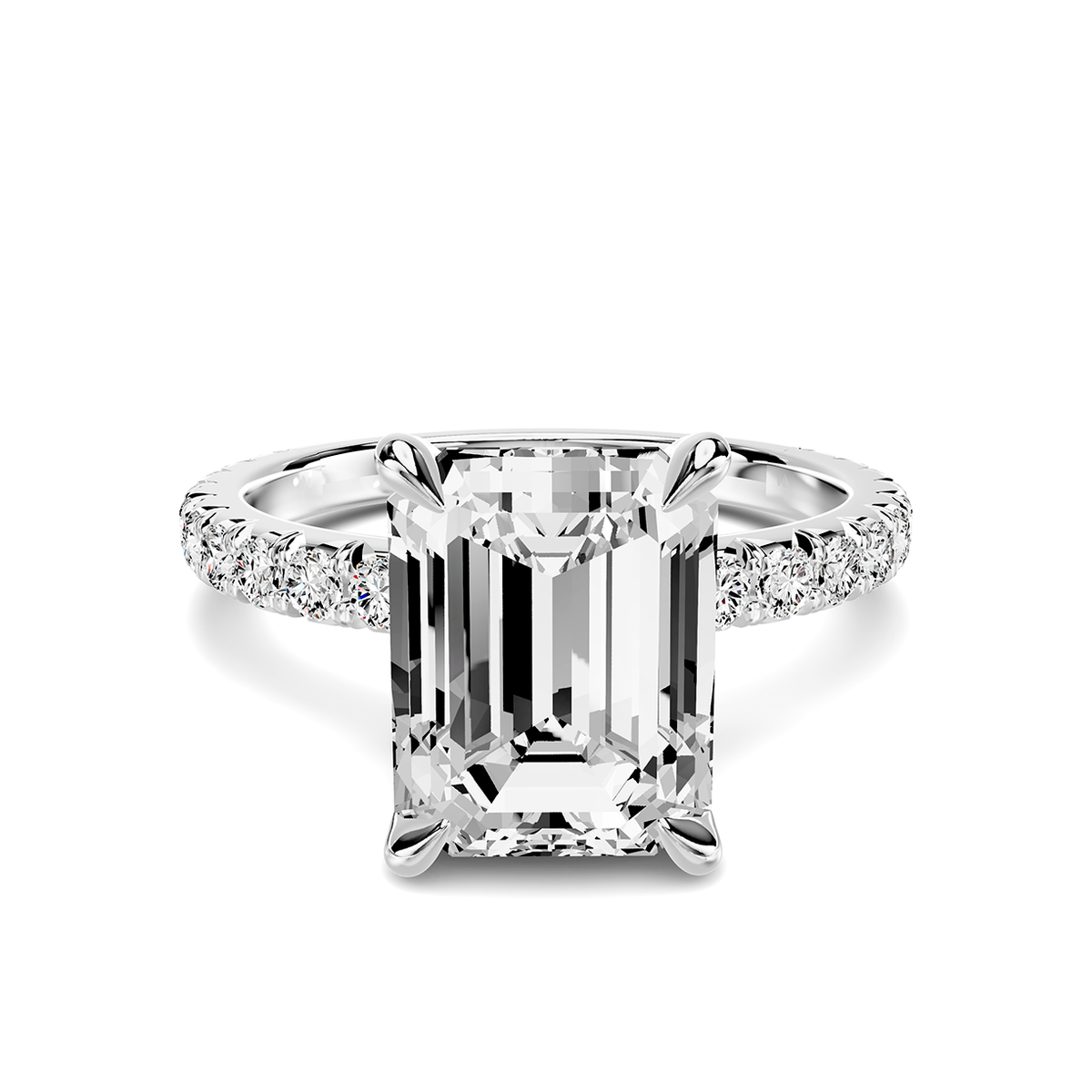 Isabelle French Pavé Lab Engagement Ring Setting (1/2 ct. tw.)