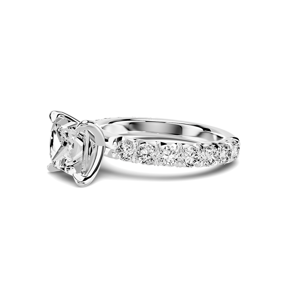 Noelle French Pavé Lab Engagement Ring Setting (1 ct. tw.)