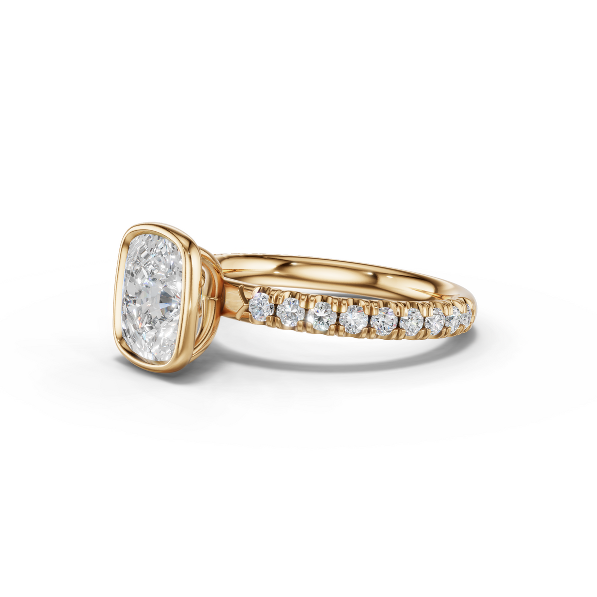 Marielle Lab Pavé Bezel Engagement Ring Setting (0.45 ct. tw.)