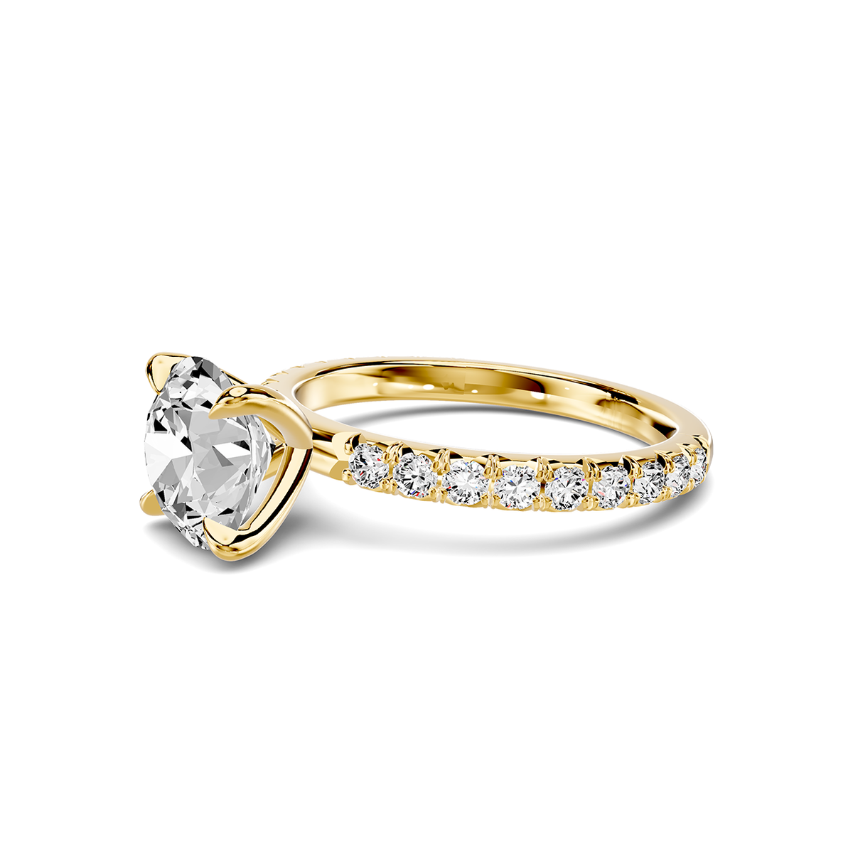 Isabelle French Pavé Lab Engagement Ring Setting (1/2 ct. tw.)