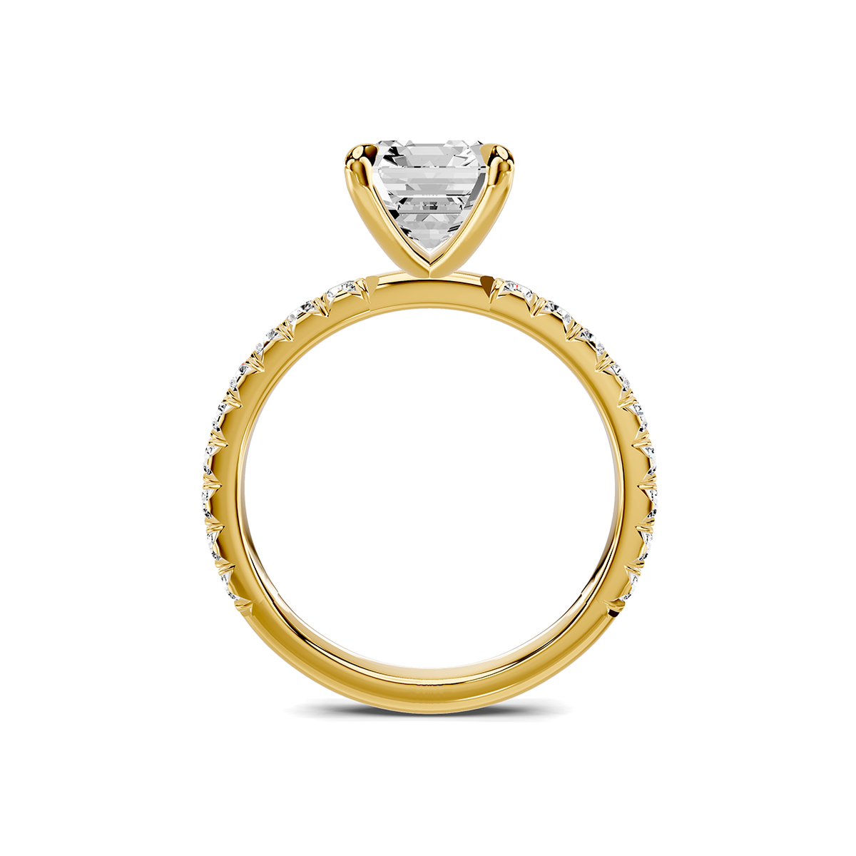 Isabelle French Pavé Lab Engagement Ring Setting (1/2 ct. tw.)
