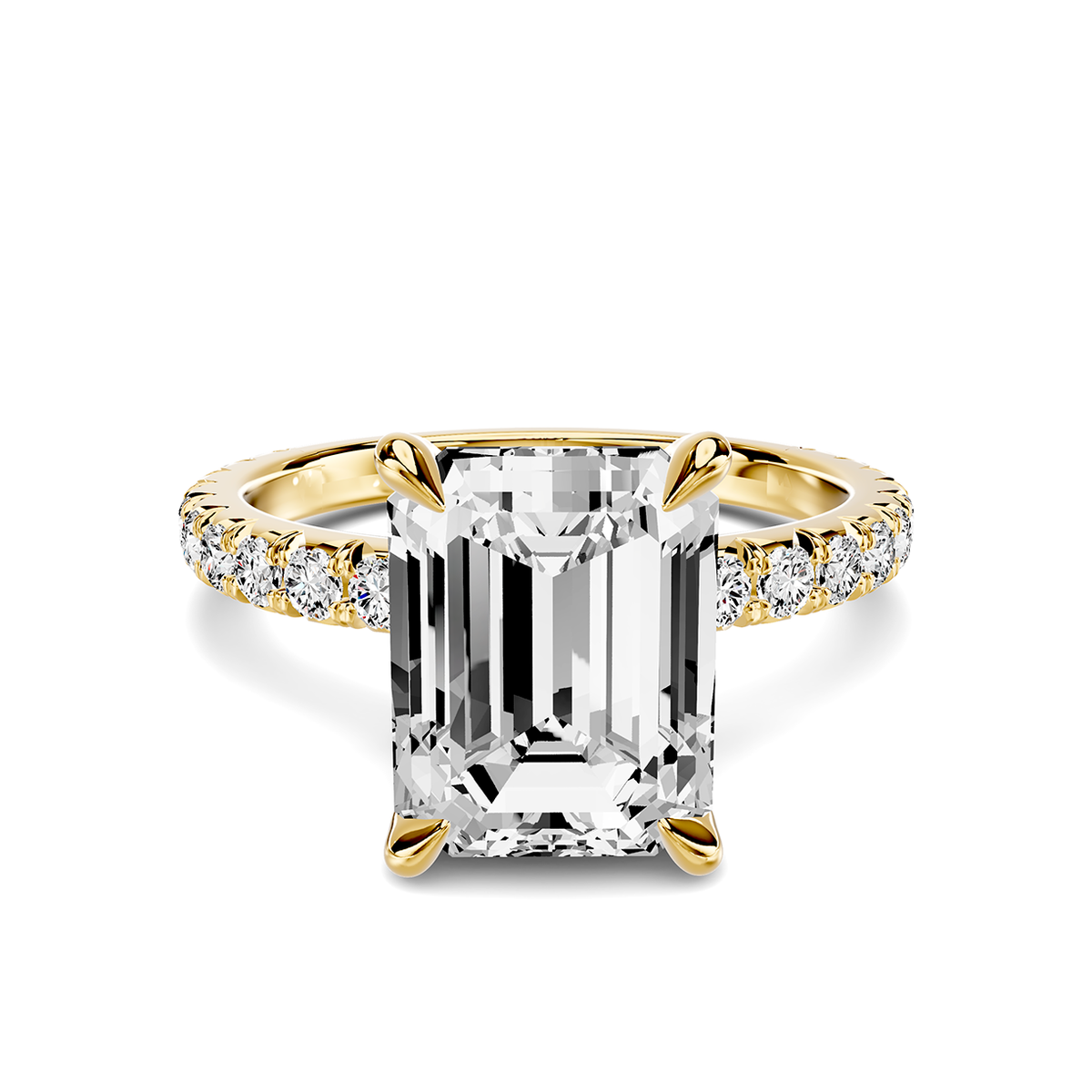 Isabelle French Pavé Lab Engagement Ring Setting (1/2 ct. tw.)