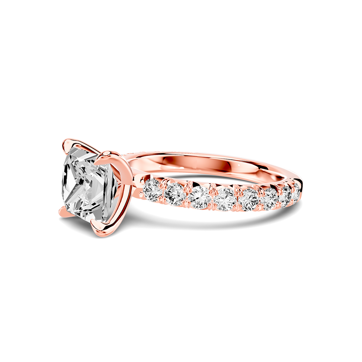 Amara French Pavé Lab Engagement Ring Setting (3/4 ct. tw.)