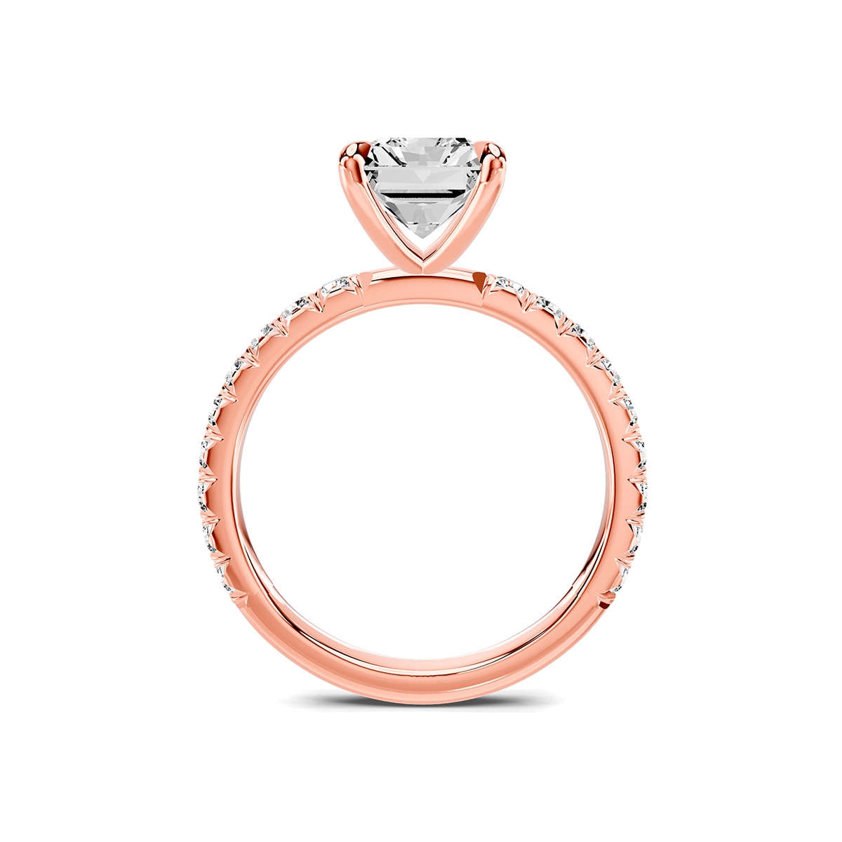 Isabelle French Pavé Lab Engagement Ring Setting (1/2 ct. tw.)