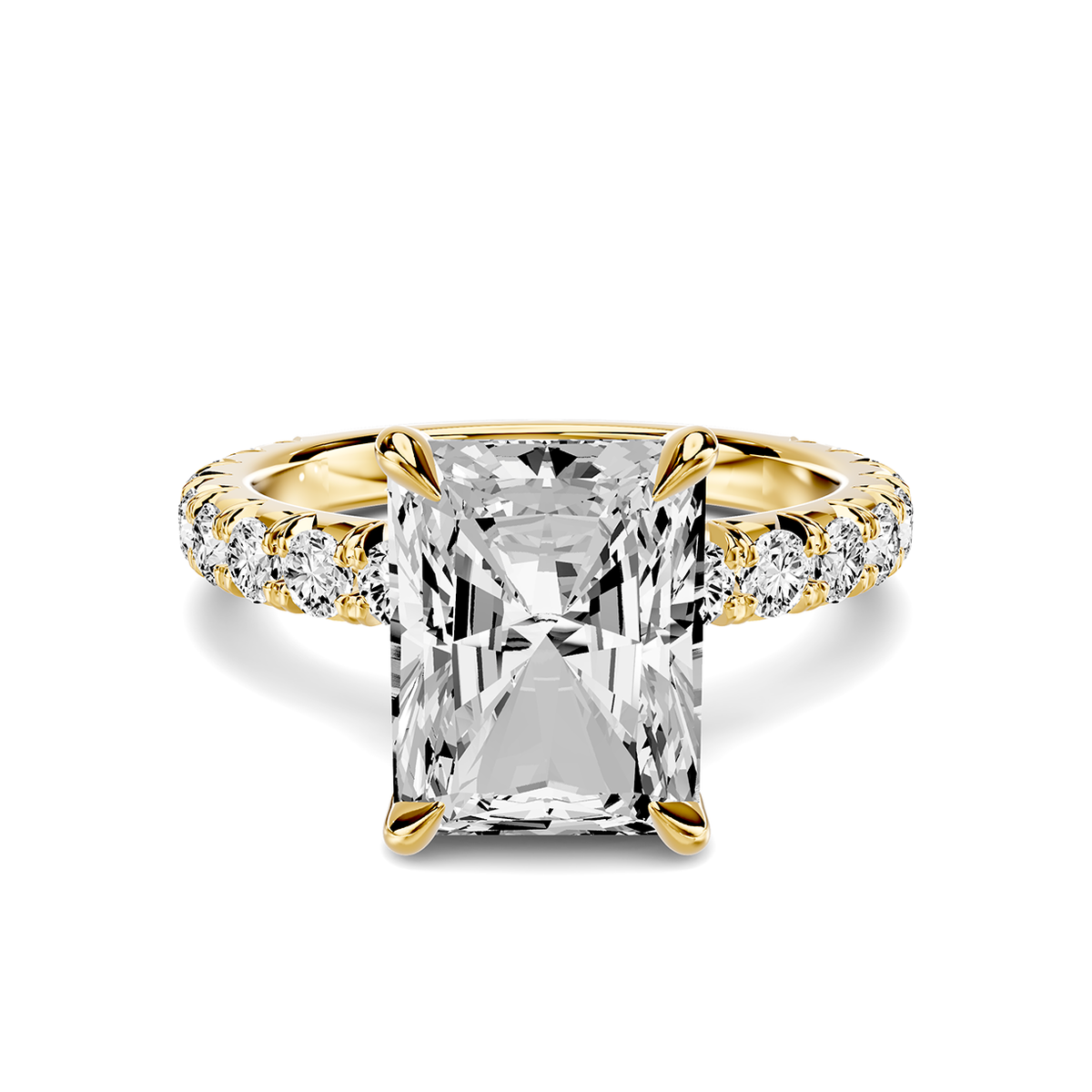 Amara French Pavé Lab Engagement Ring Setting (3/4 ct. tw.)