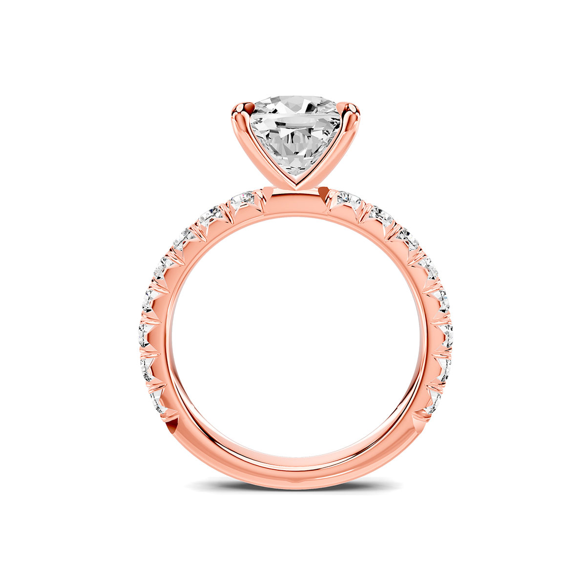 Amara French Pavé Lab Engagement Ring Setting (3/4 ct. tw.)