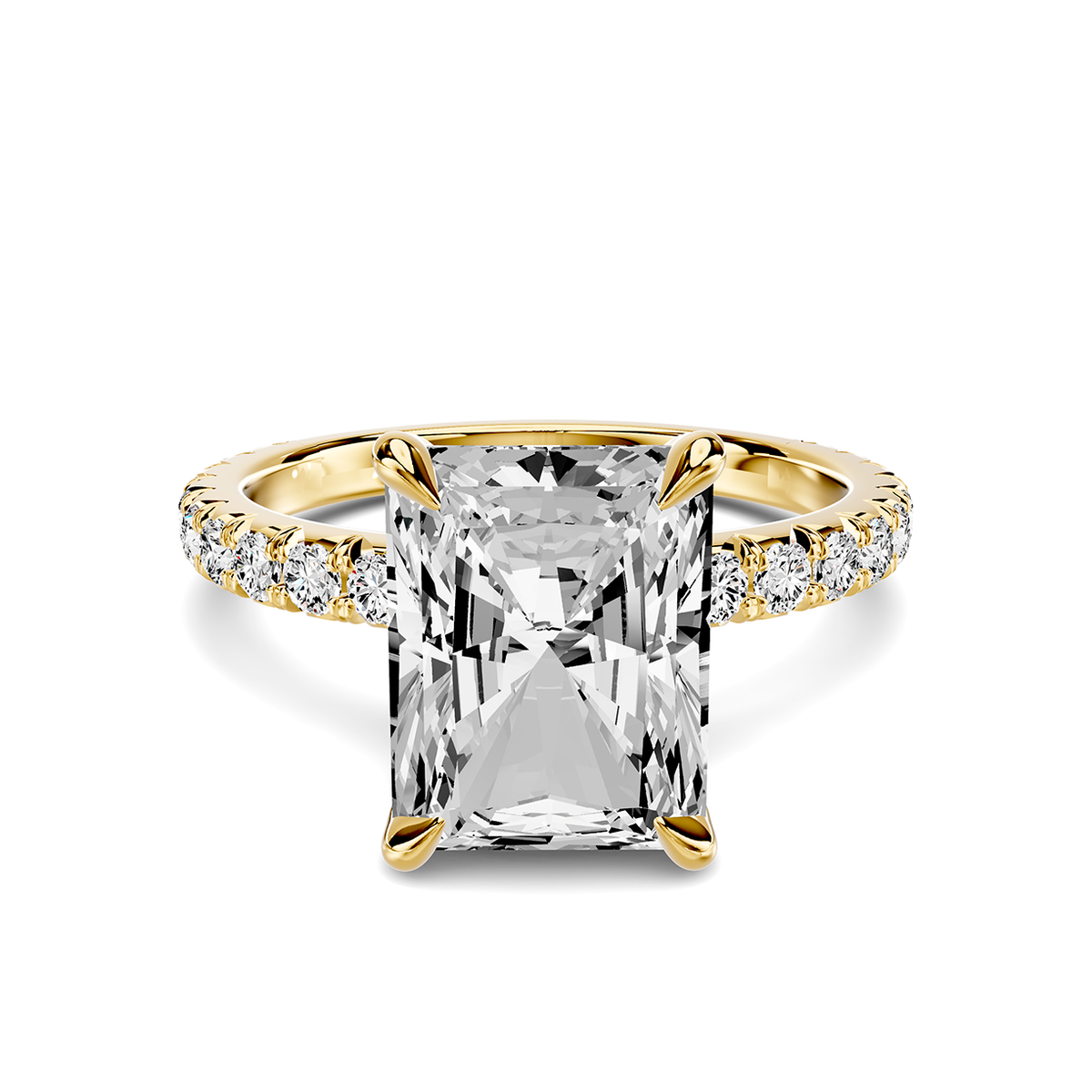 Isabelle French Pavé Lab Engagement Ring Setting (1/2 ct. tw.)