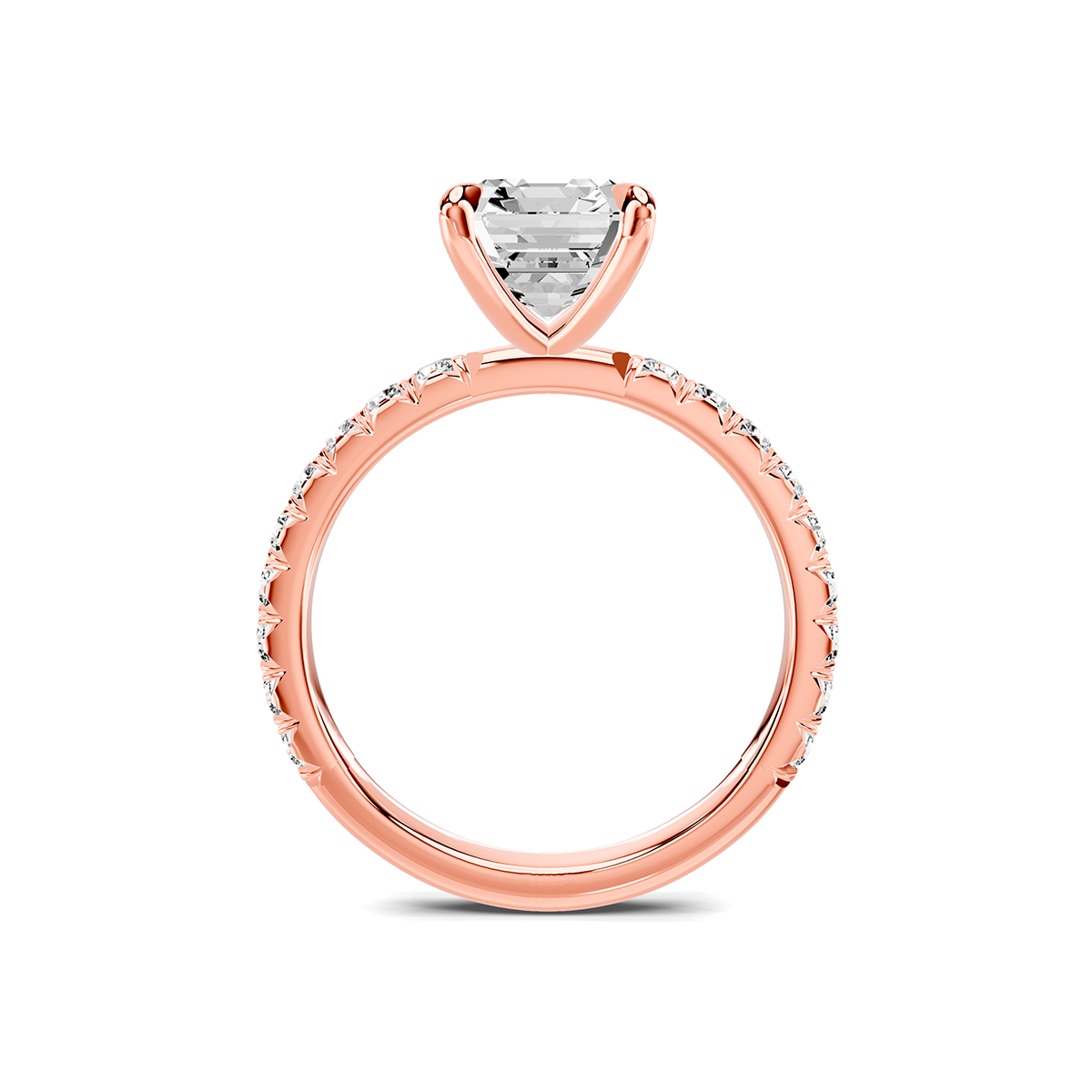 Isabelle French Pavé Lab Engagement Ring Setting (1/2 ct. tw.)