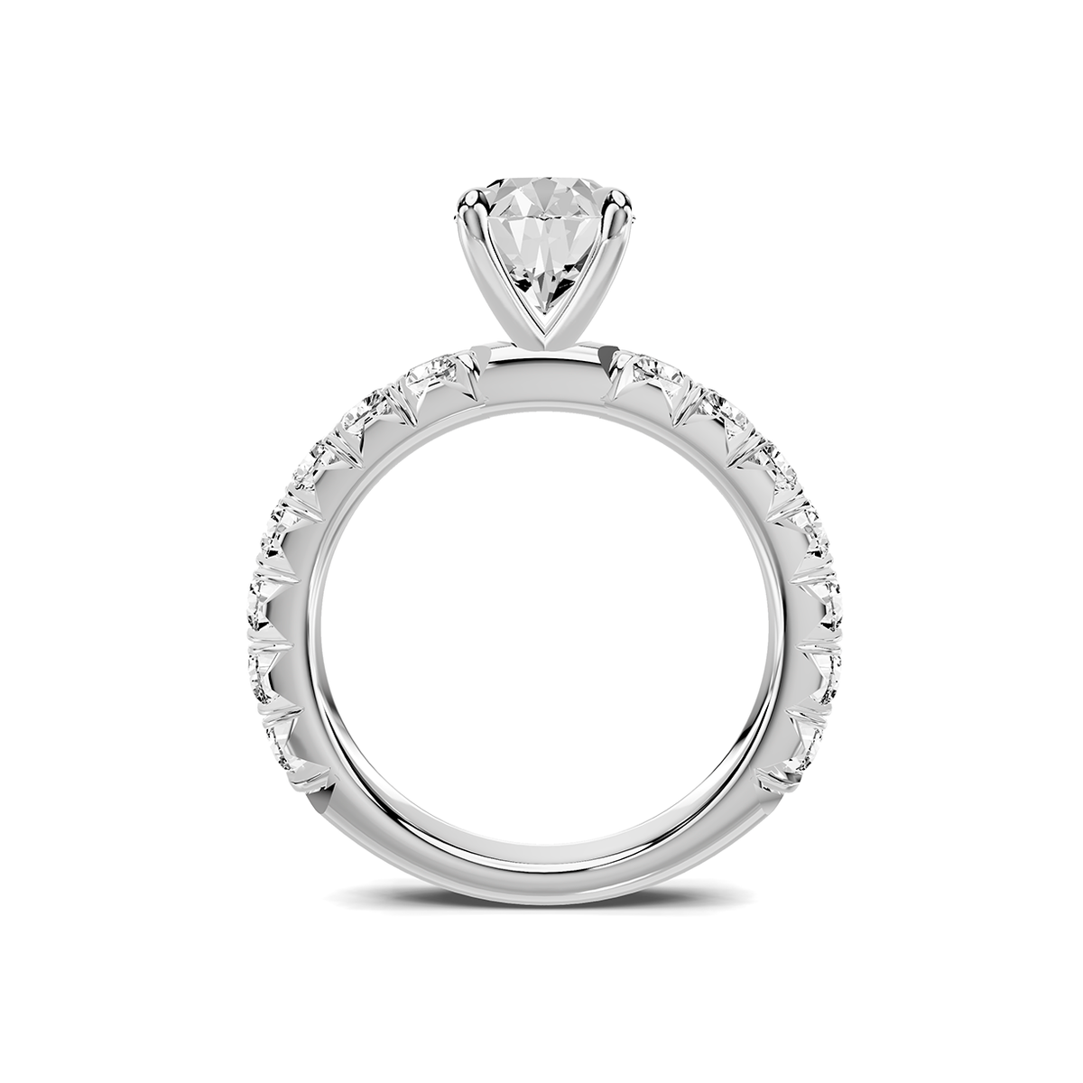 Noelle French Pavé Lab Engagement Ring Setting (1 ct. tw.)