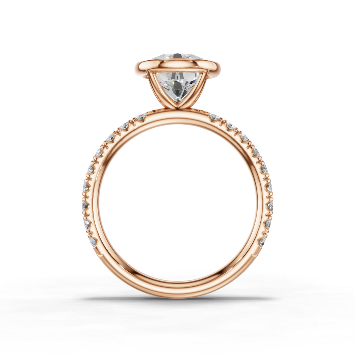 Marielle Lab Pavé Bezel Engagement Ring Setting (0.45 ct. tw.)