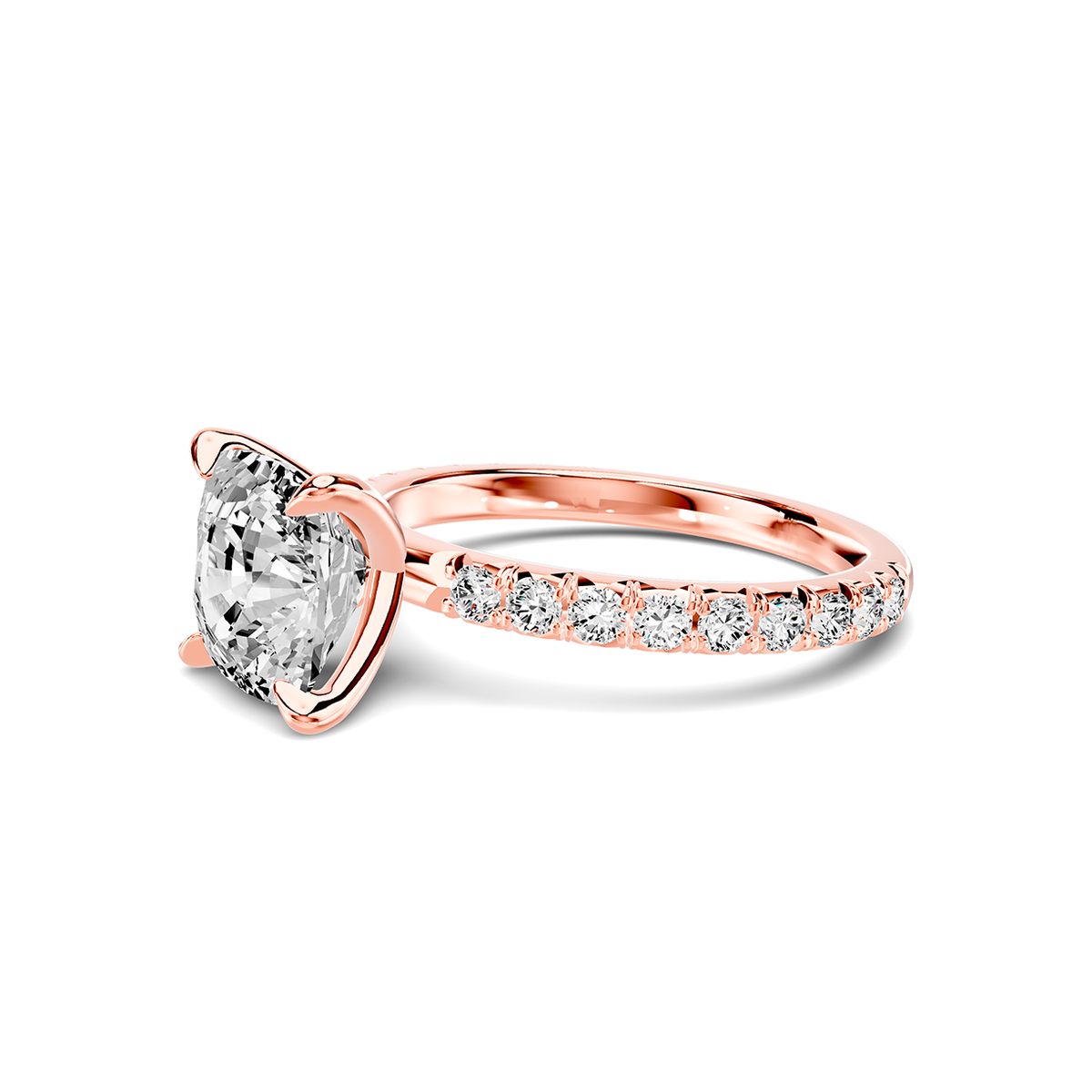 Isabelle French Pavé Lab Engagement Ring Setting (1/2 ct. tw.)
