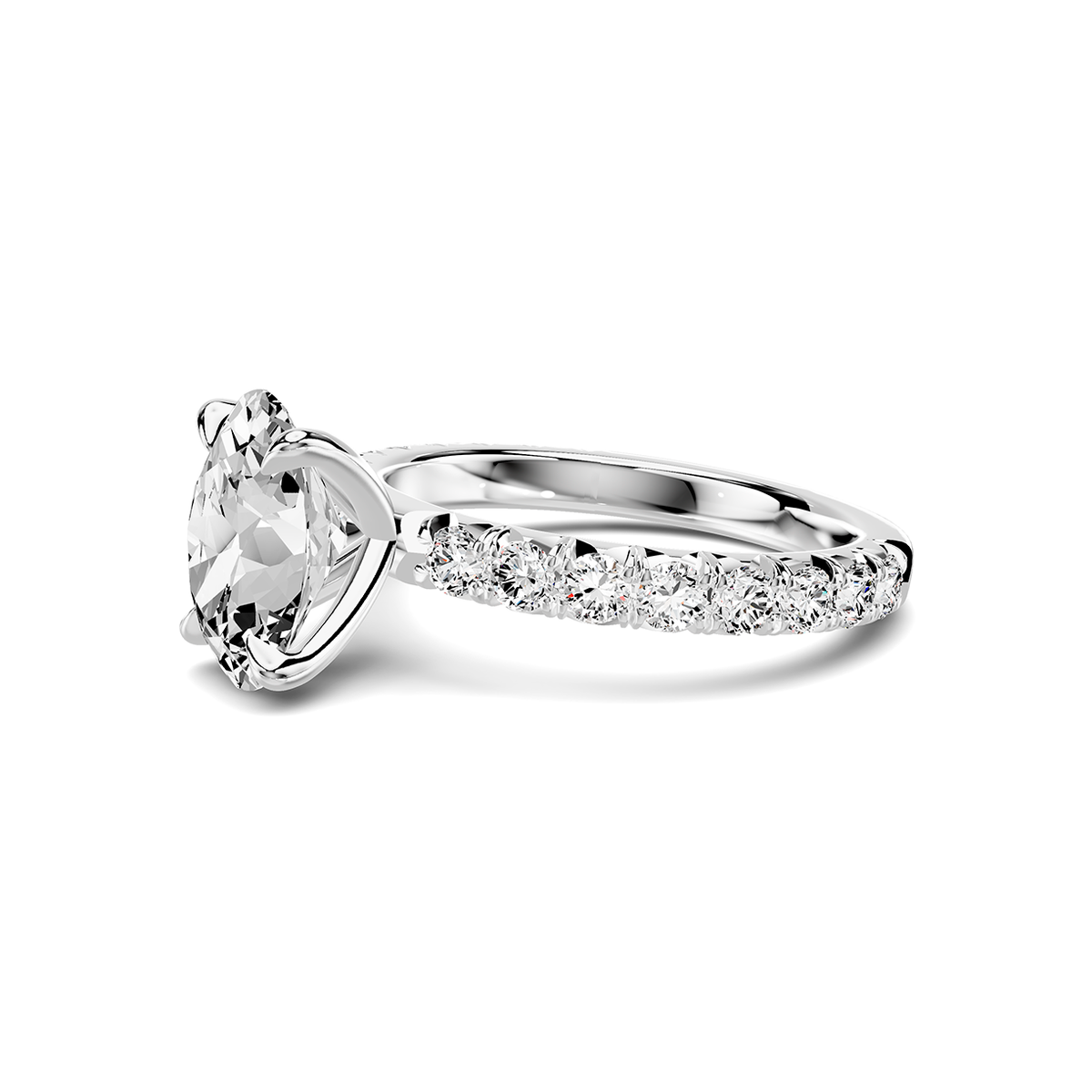 Amara French Pavé Lab Engagement Ring Setting (3/4 ct. tw.)