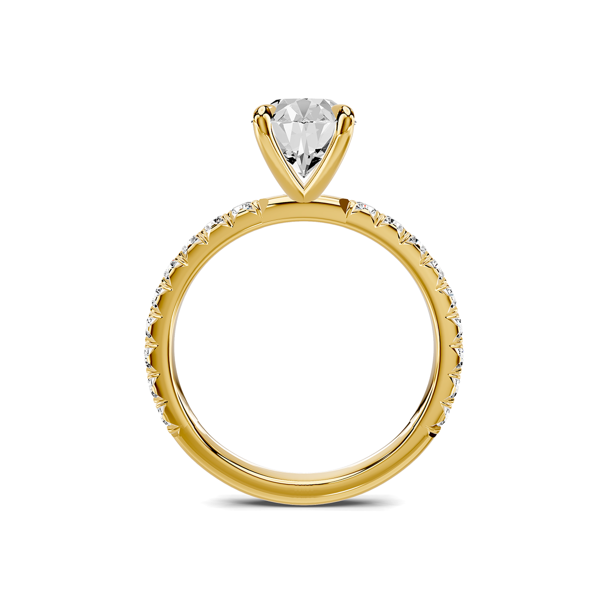 Isabelle French Pavé Lab Engagement Ring Setting (1/2 ct. tw.)