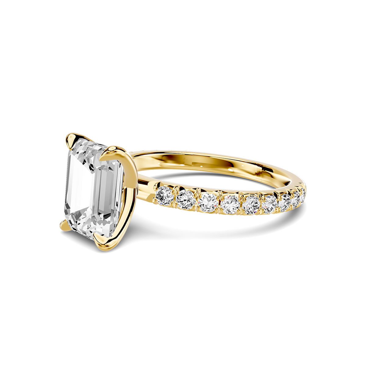 Isabelle French Pavé Lab Engagement Ring Setting (1/2 ct. tw.)