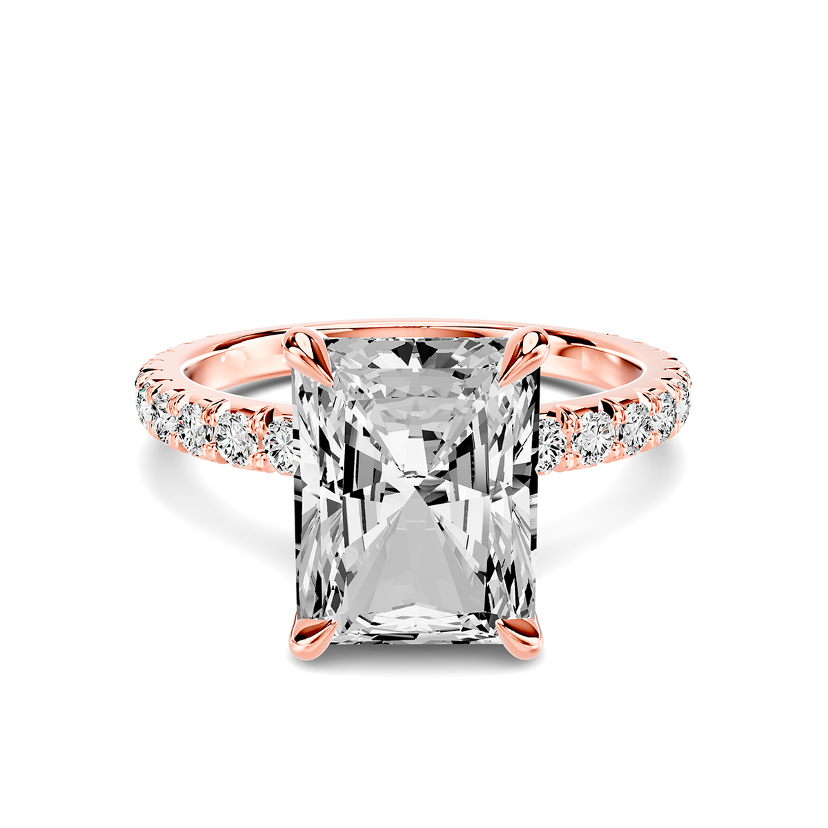 Isabelle French Pavé Lab Engagement Ring Setting (1/2 ct. tw.)