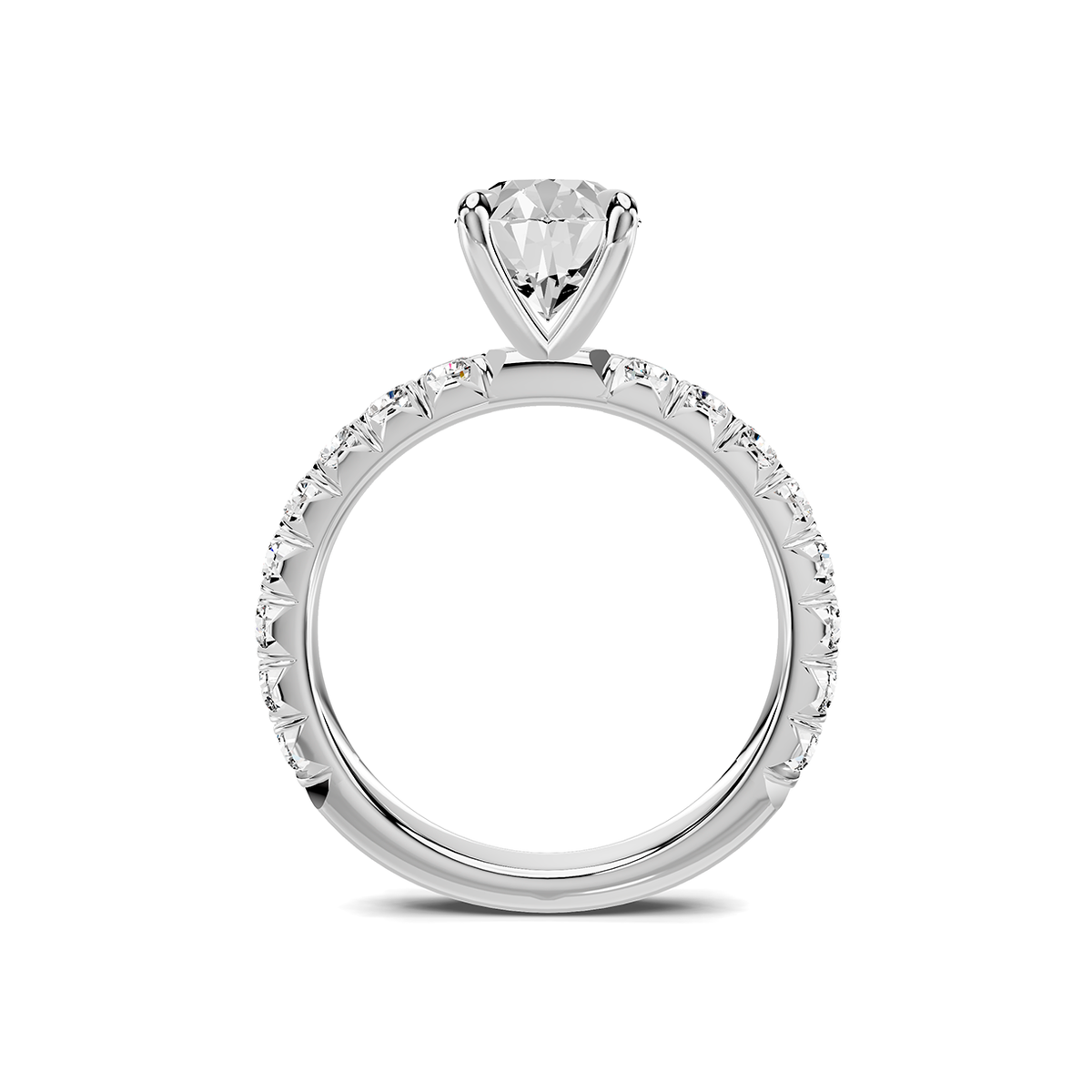 Amara French Pavé Lab Engagement Ring Setting (3/4 ct. tw.)