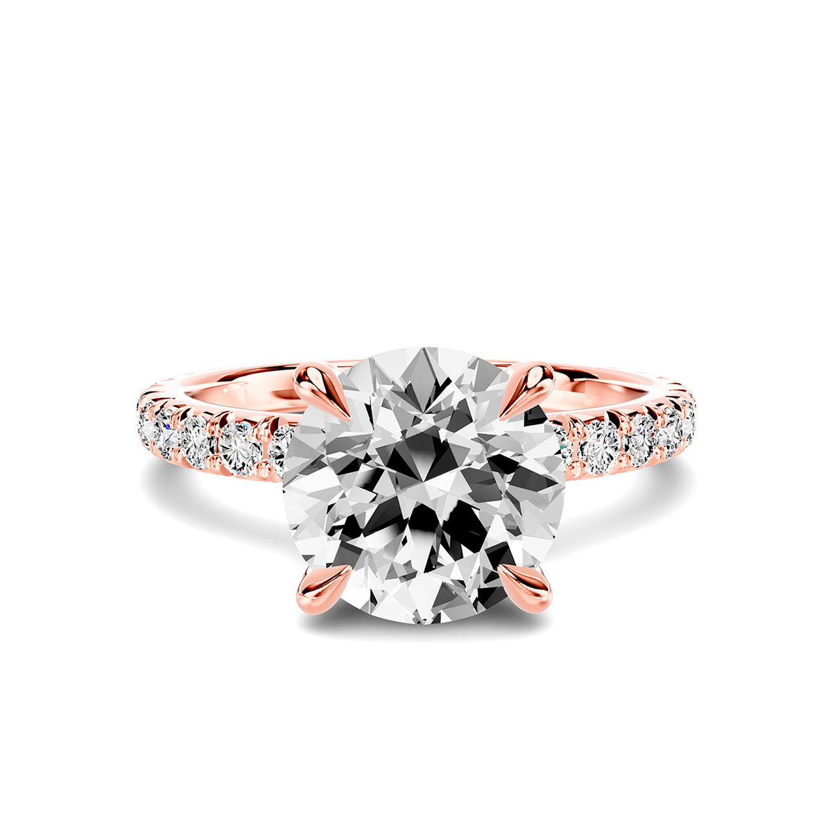 Isabelle French Pavé Lab Engagement Ring Setting (1/2 ct. tw.)
